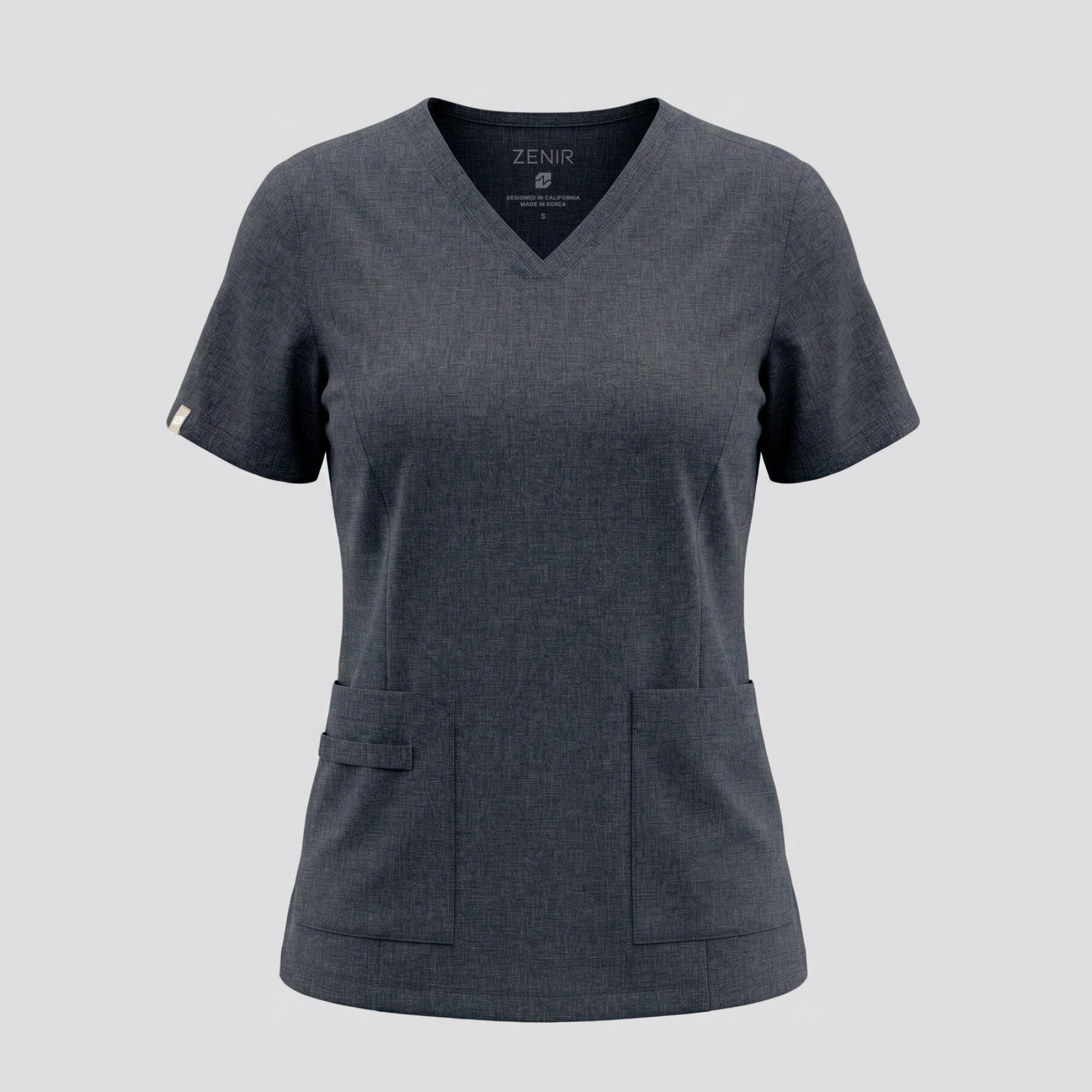 Zenir | Women's VersaPocket Scrub Top - Charcoal Gray