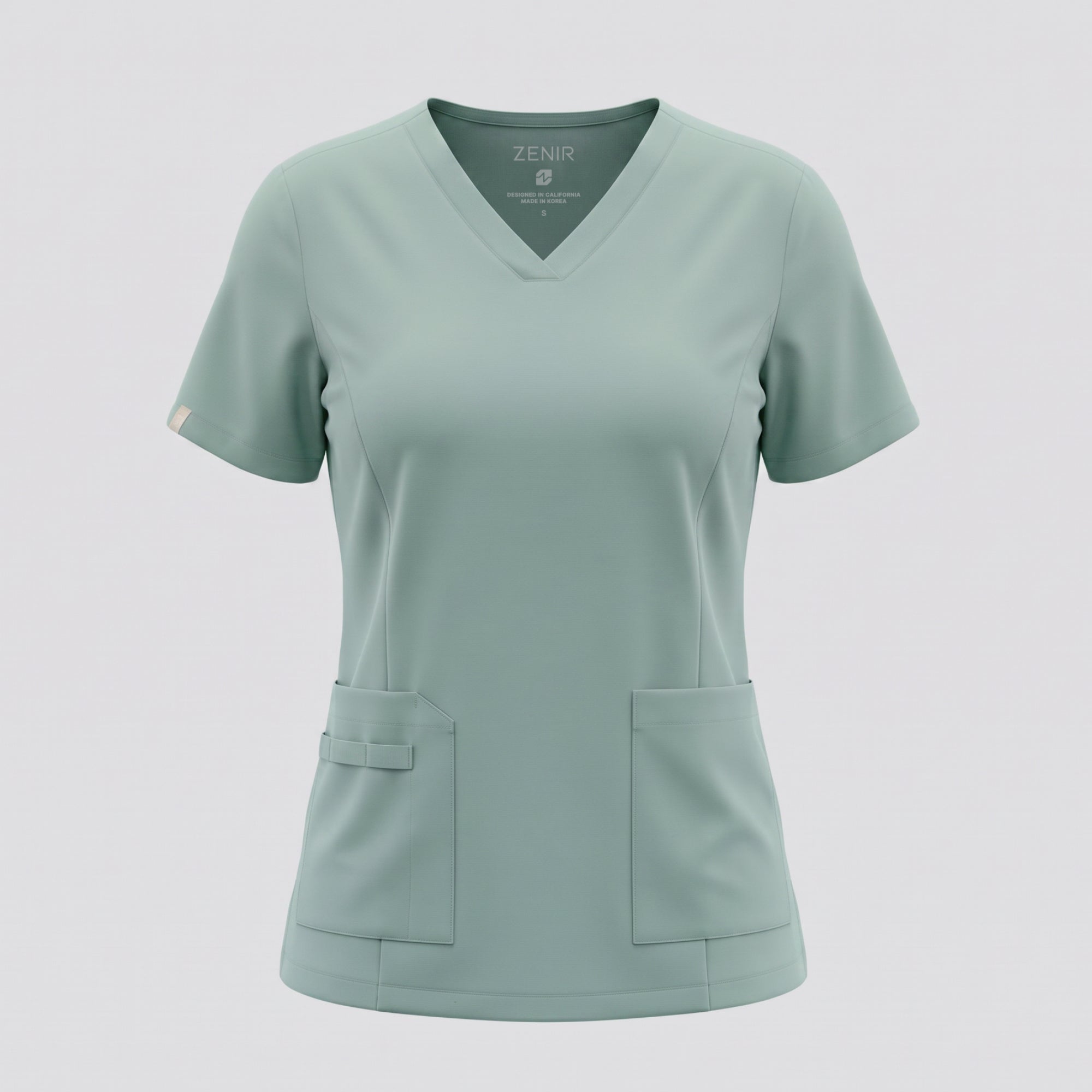 Zenir | Women's VersaPocket Scrub Top - Sage Green