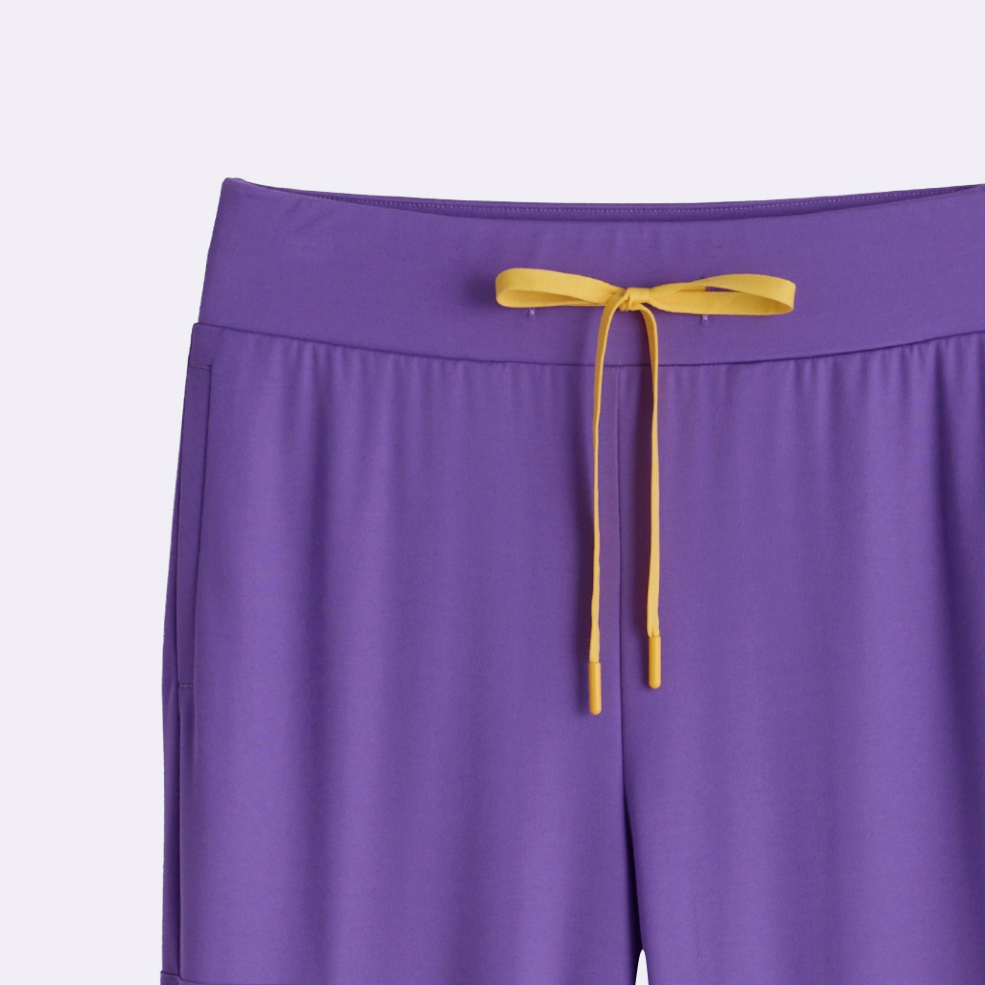 Zenir | Women's Soft Stretch High Waisted Flare Scrub Pants - Eggplant