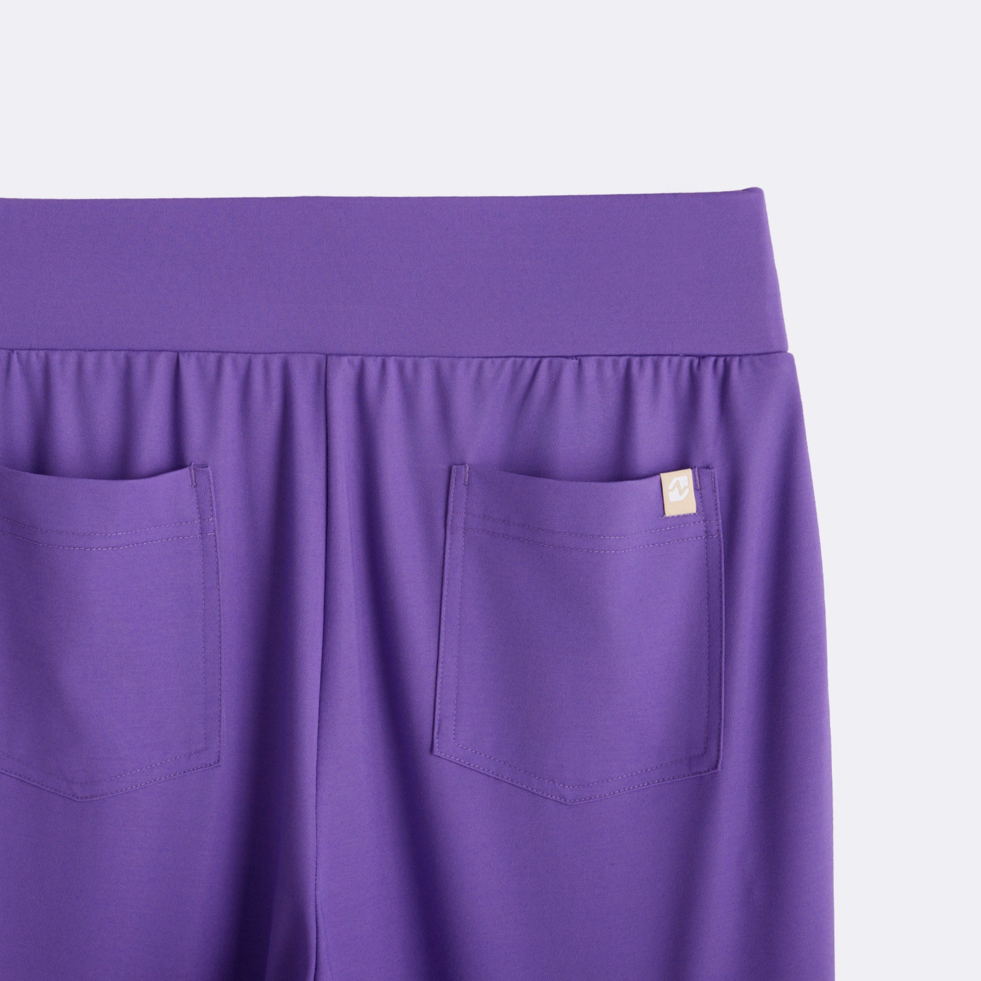 Zenir | Women's Soft Stretch High Waisted Jogger Scrub Pants - Eggplant