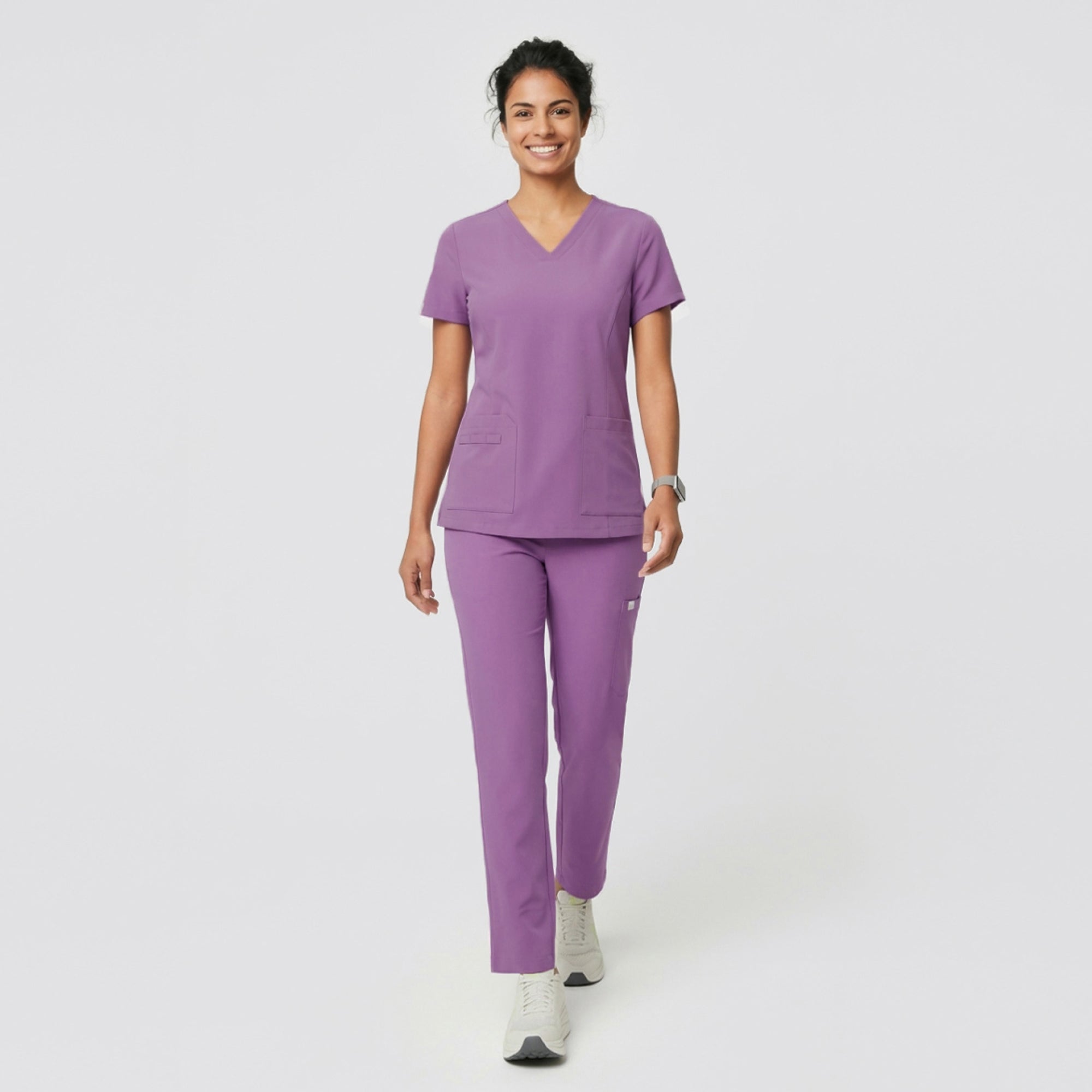 Zenir | Women's Signature Straight Scrub Pants - Mauve Pink