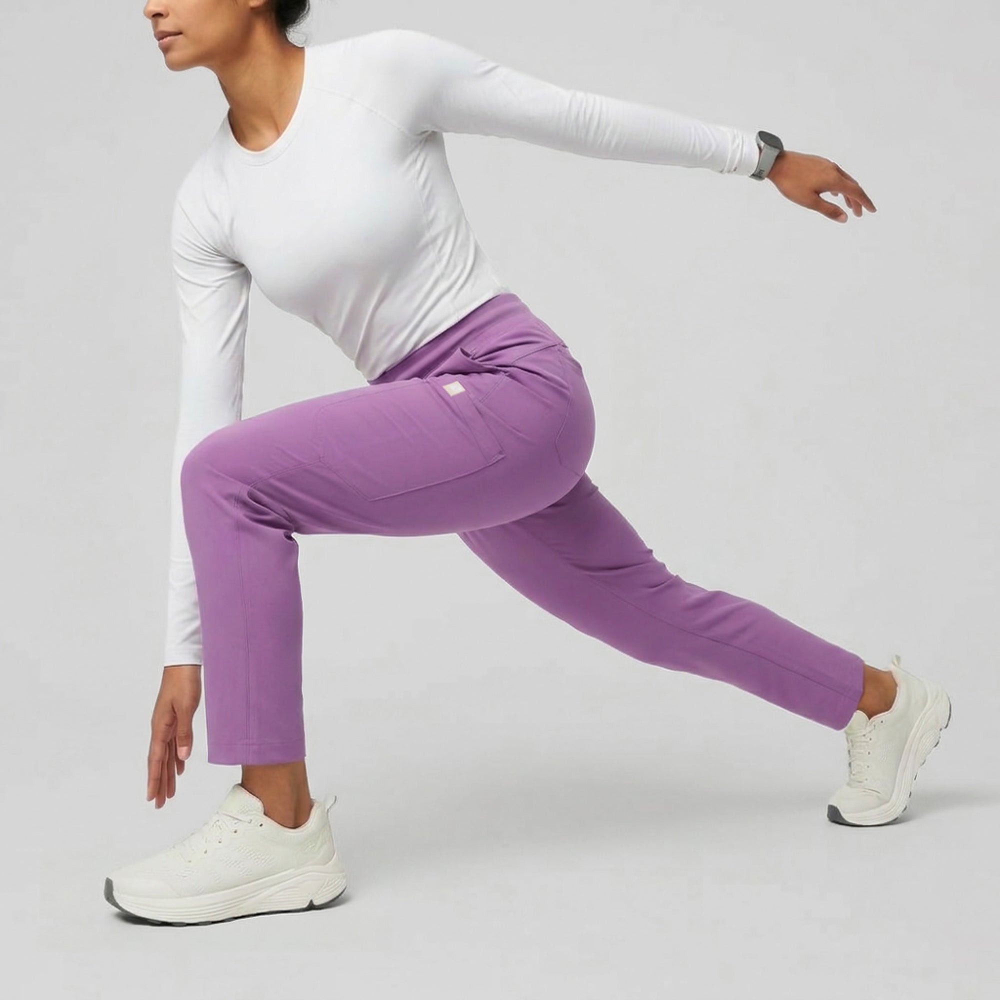 Zenir | Women's Signature Straight Scrub Pants - Mauve Pink