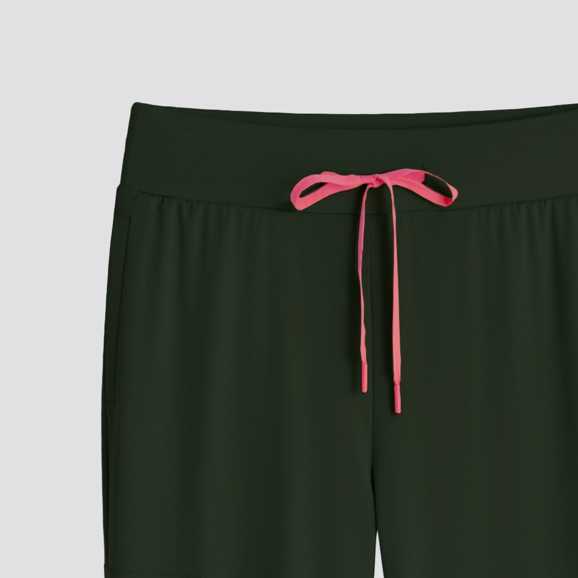 Zenir | Women's Soft Stretch High Waisted Flare Scrub Pants - Olive Green