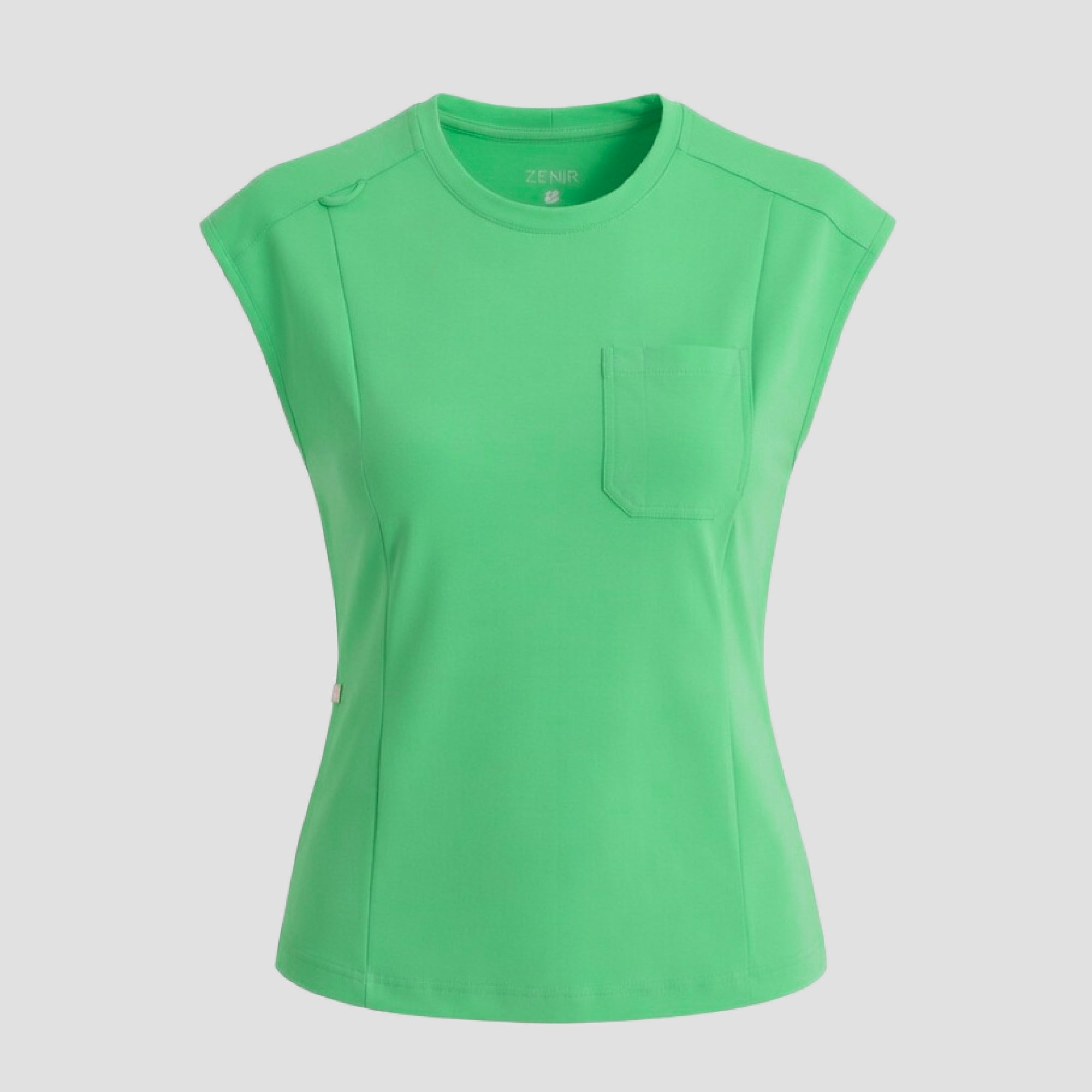 Zenir | Women's Soft Stretch Crewneck Scrub Top - Pistachio Green