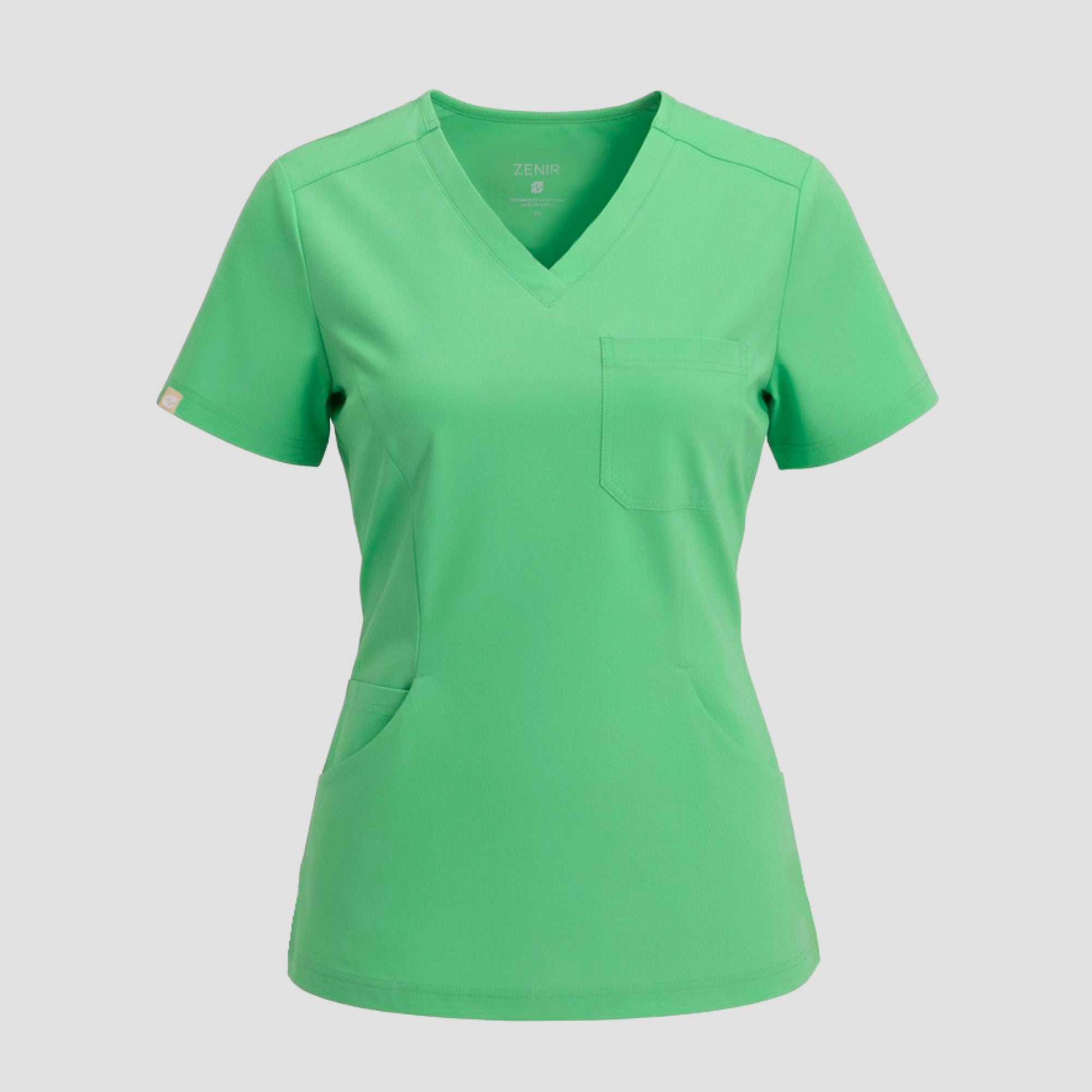 Zenir | Women's Soft Stretch Scrub Top - Pistachio Green
