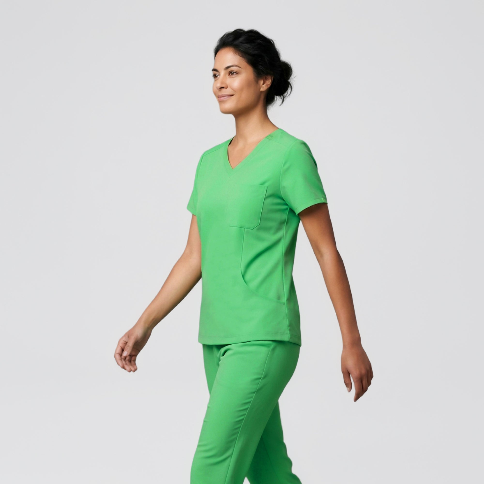 Zenir | Women's Soft Stretch Scrub Top - Pistachio Green