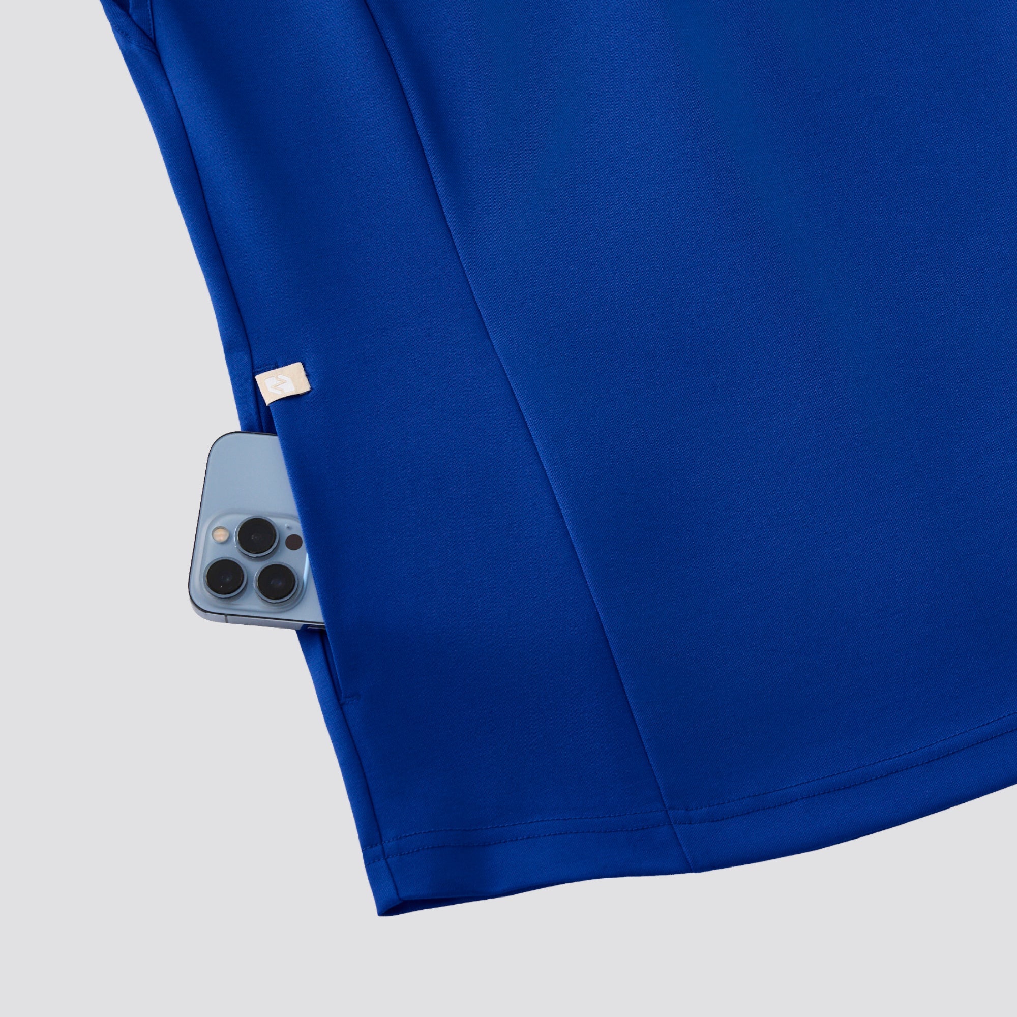 Zenir | Women's Soft Stretch Crewneck Scrub Top - Royal Blue