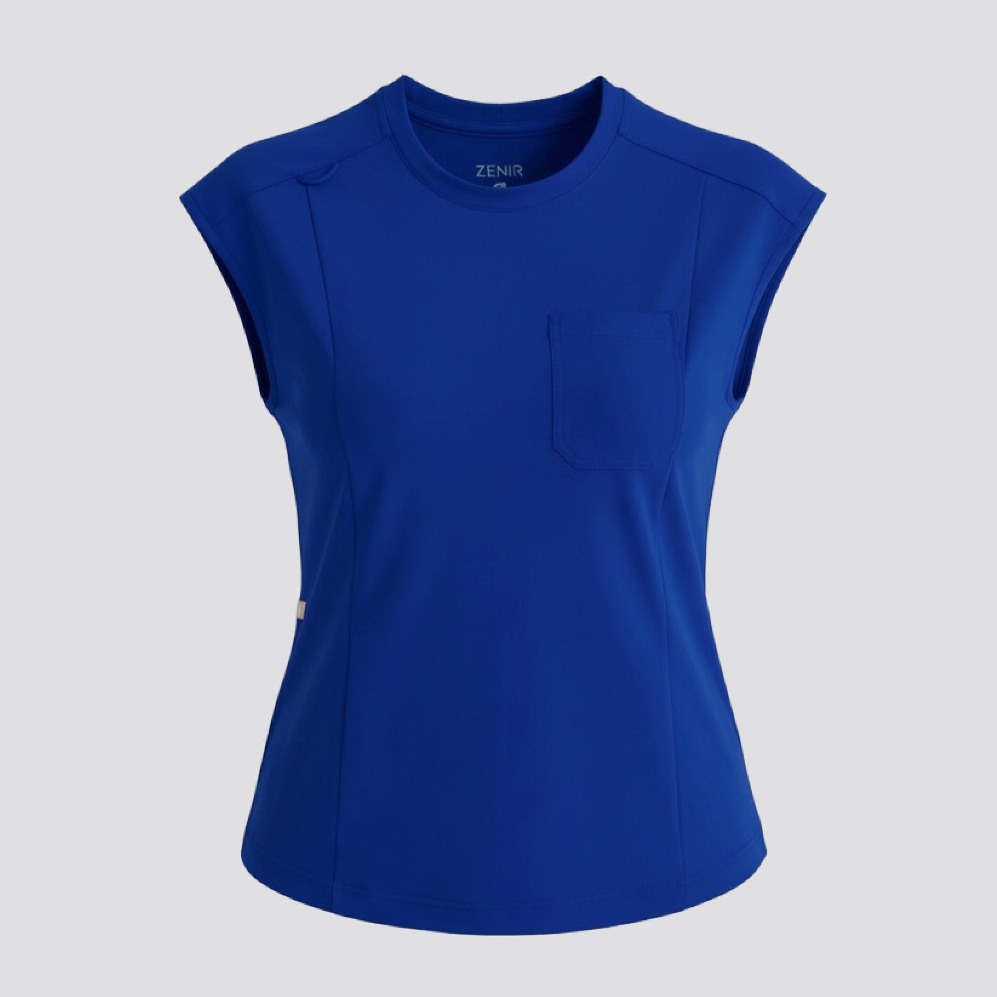Zenir | Women's Soft Stretch Crewneck Scrub Top - Royal Blue
