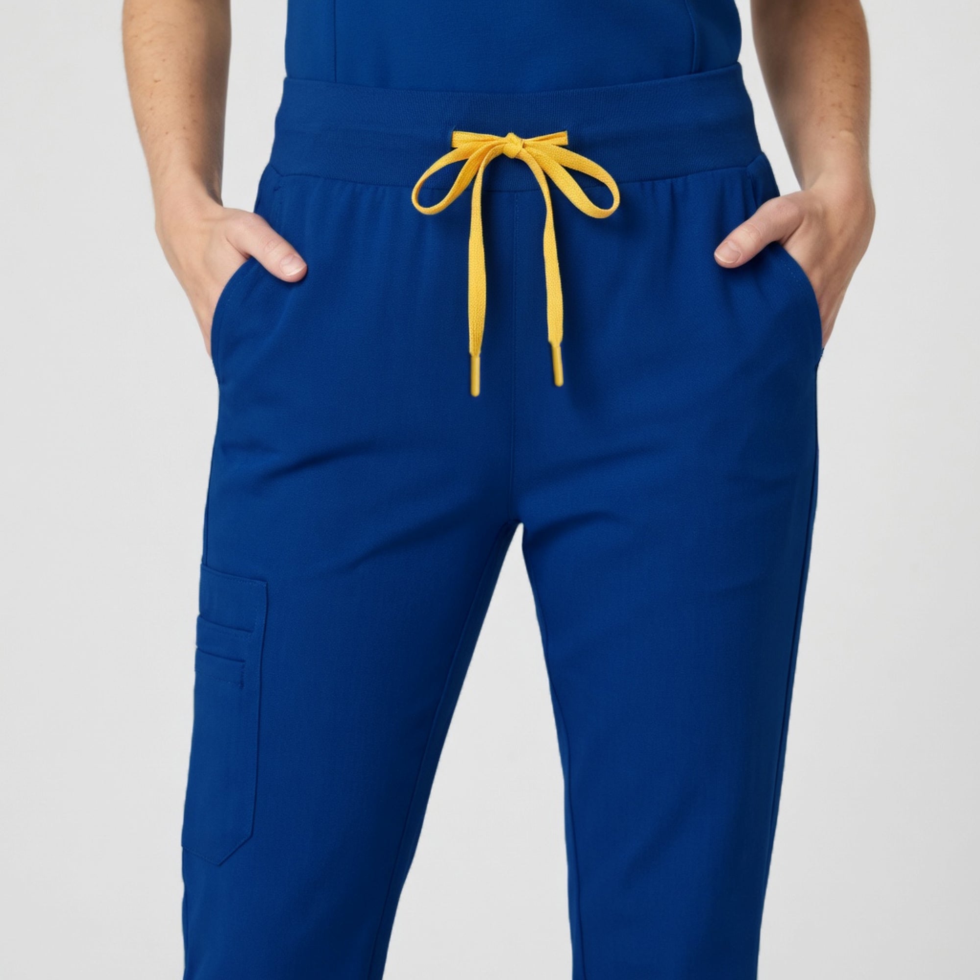 Zenir | Women's Soft Stretch High Waisted Jogger Scrub Pants - Royal Blue