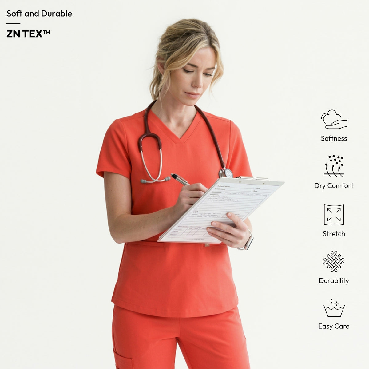 Zenir | W-Double Pocket Scrub Top
