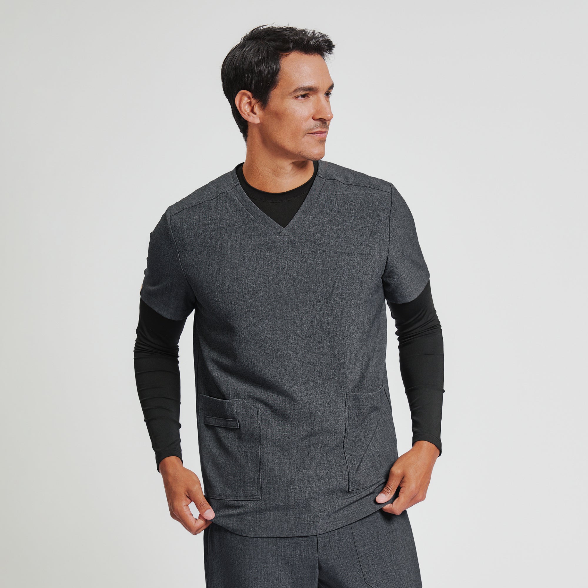Zenir | Men's Essential Underscrub Top - Black