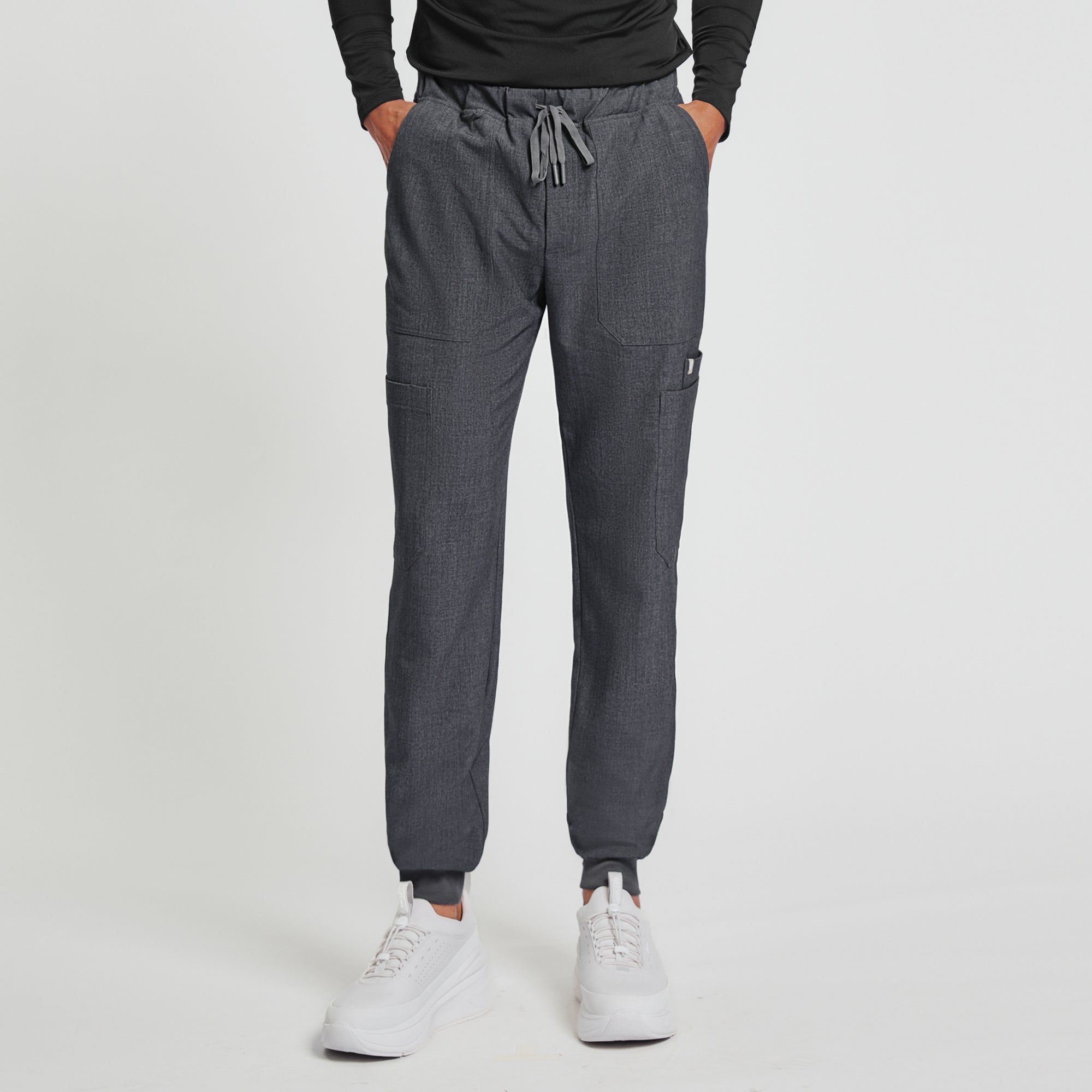 Zenir | Men's Essential 8-Pocket Jogger Scrub Pants - Charcoal Gray