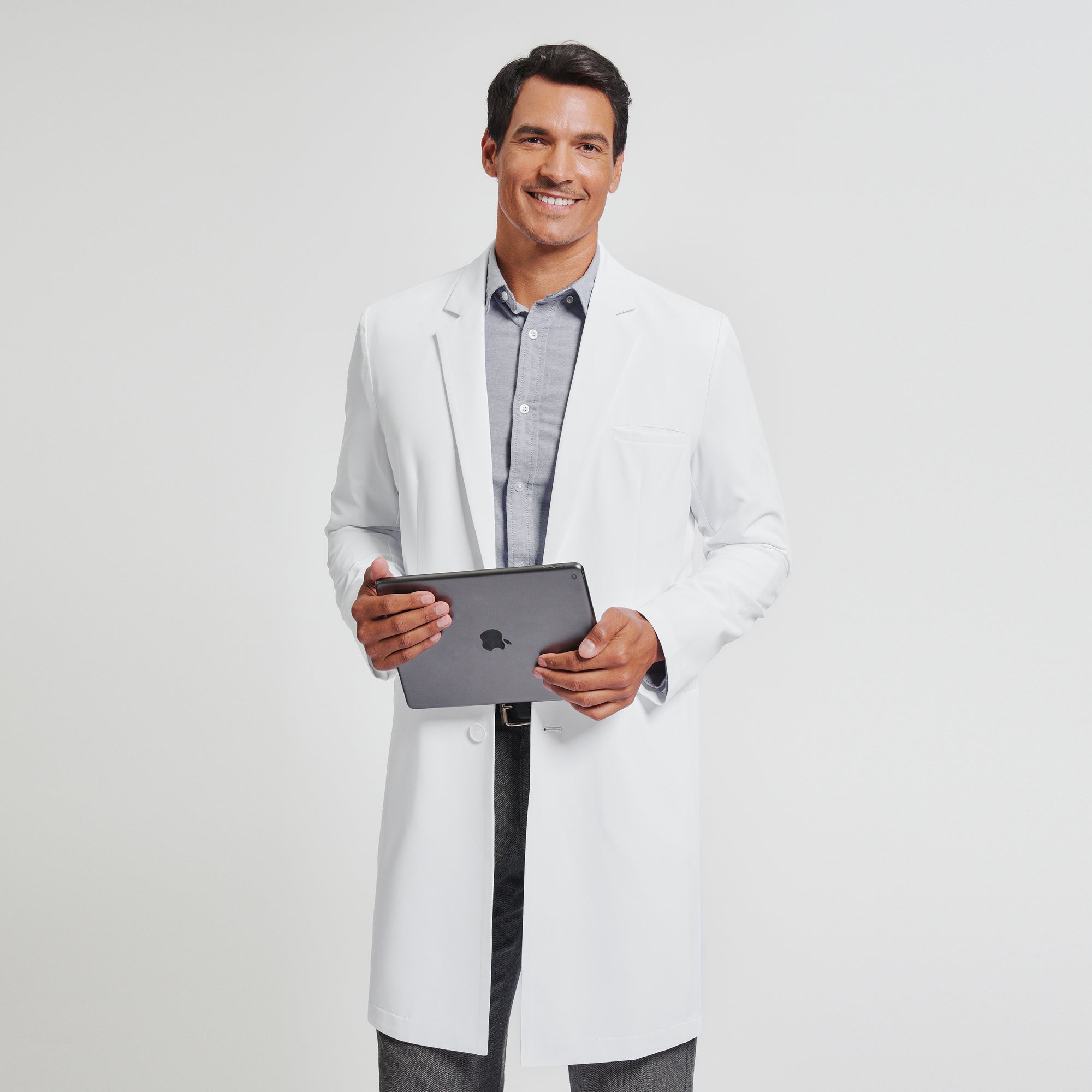 Zenir | Men's Professional Long Lab Coat LCM-303 - White