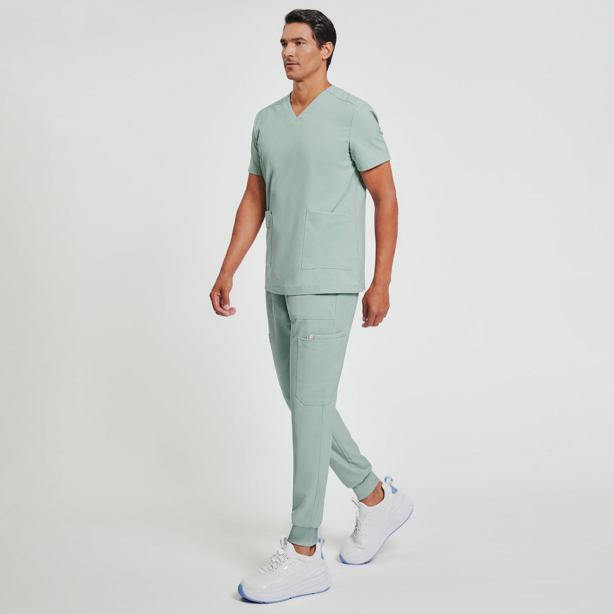 Zenir | Men's Essential 8-Pocket Jogger Scrub Pants - Sage Green
