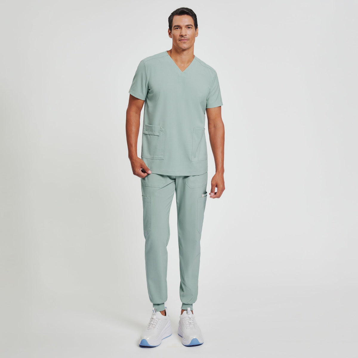Zenir | Men's Essential 8-Pocket Jogger Scrub Pants - Sage Green