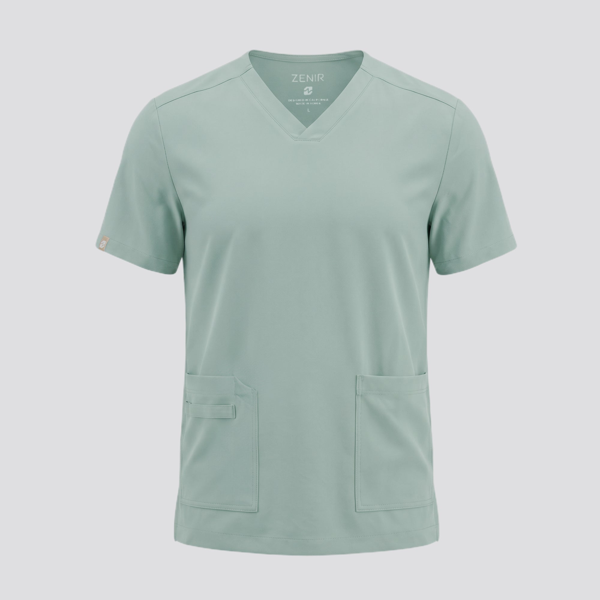 Zenir | Men's VersaPocket Scrub Top - Sage Green