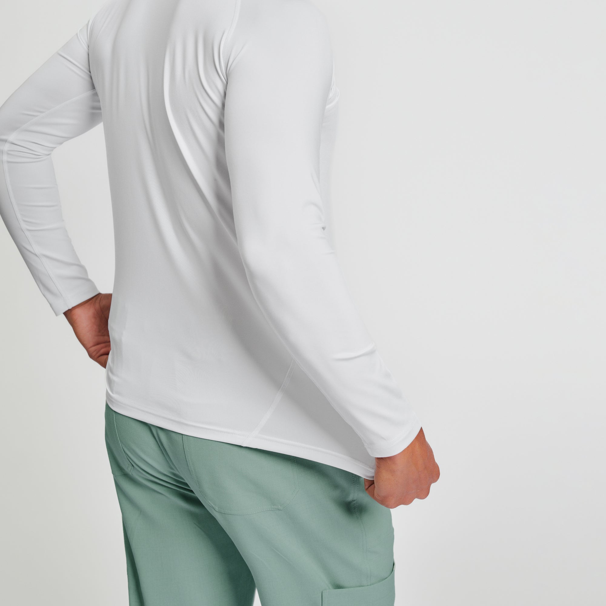 Zenir | Men's Essential Underscrub Top - White