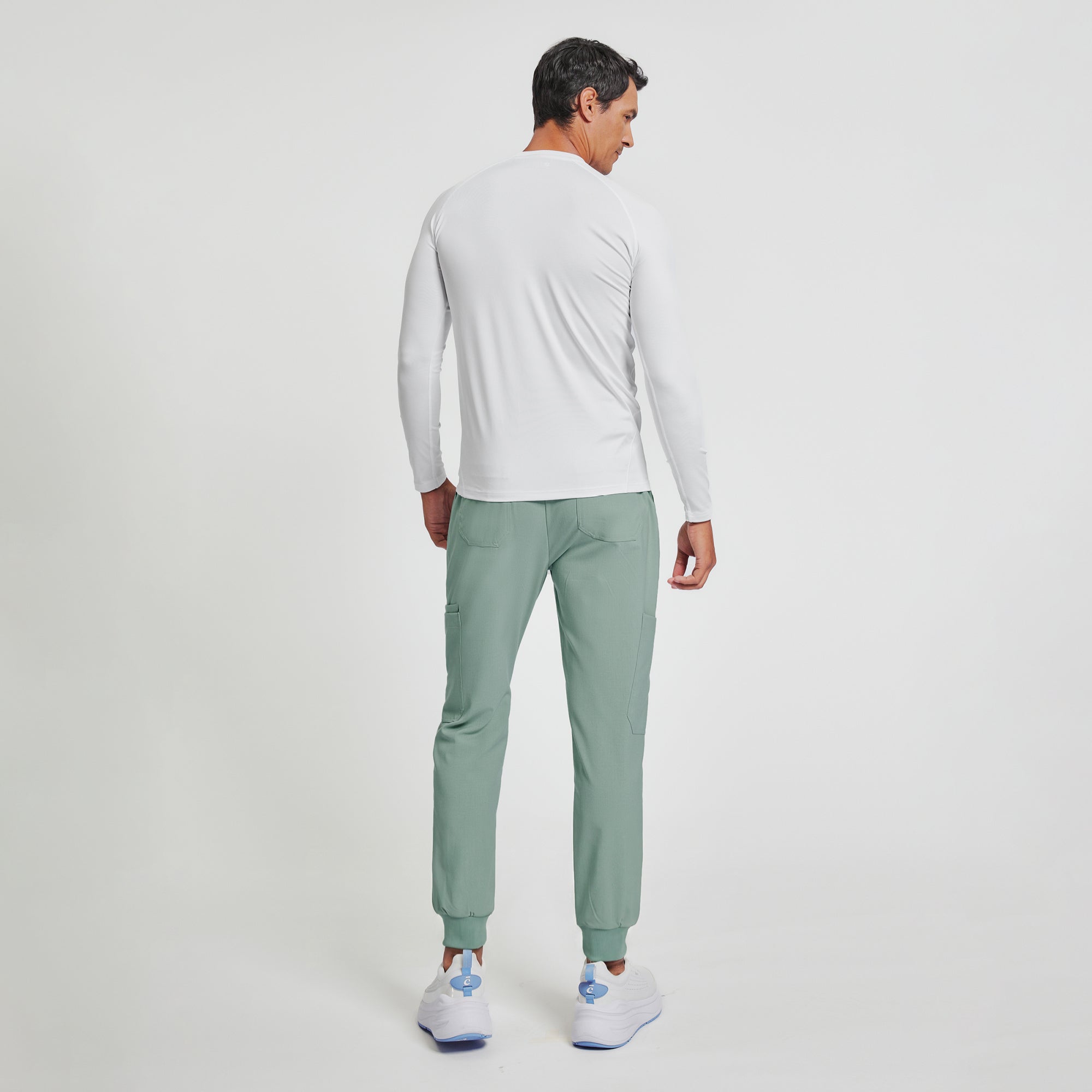 Zenir | Men's Essential Underscrub Top - White