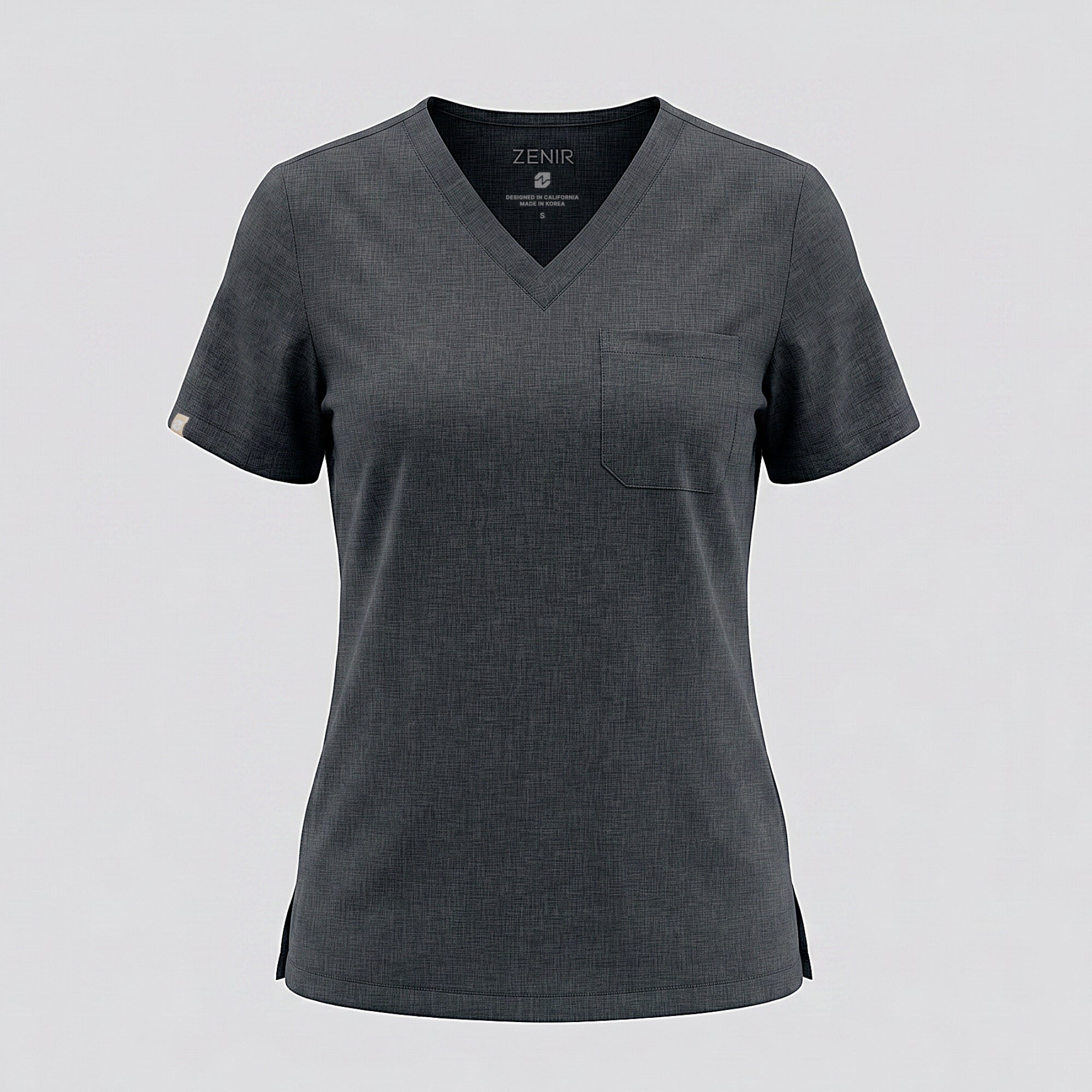 Zenir | Women's Core 3 Pocket Scrub Top - Charcoal Gray