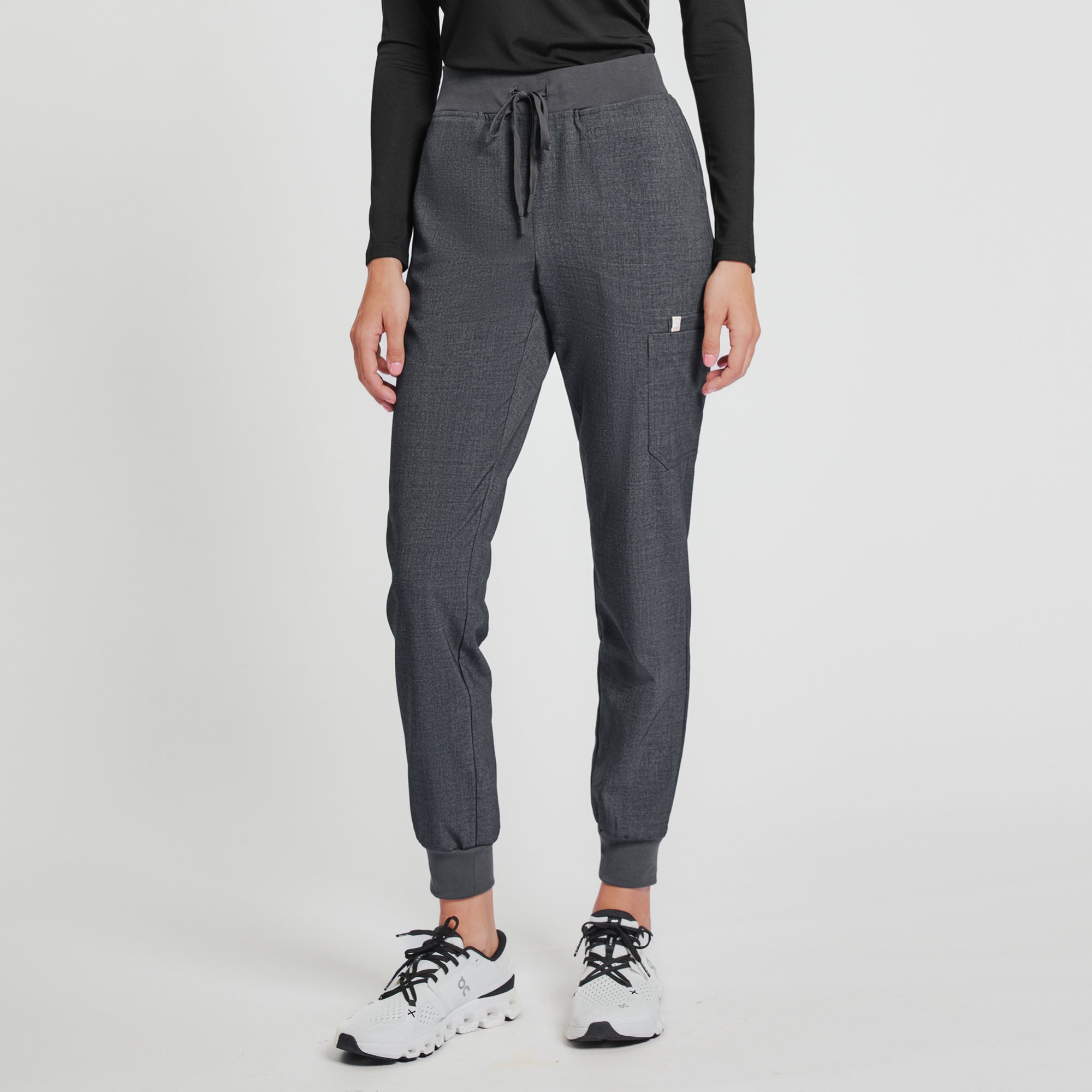Zenir | Women's Easy-Fit Jogger Scrub Pants - Charcoal Gray