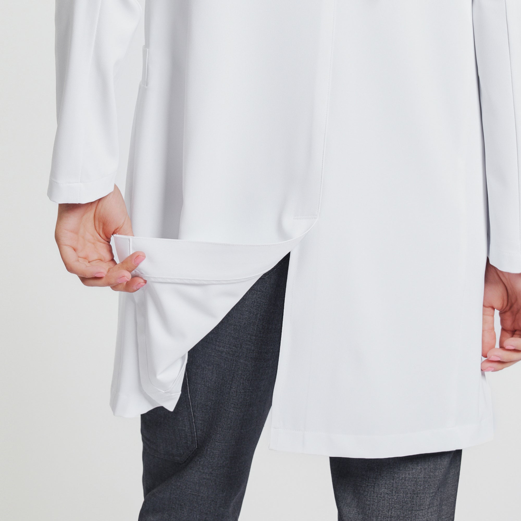 Zenir | Women's Long Lab Coat LCW-103 - White