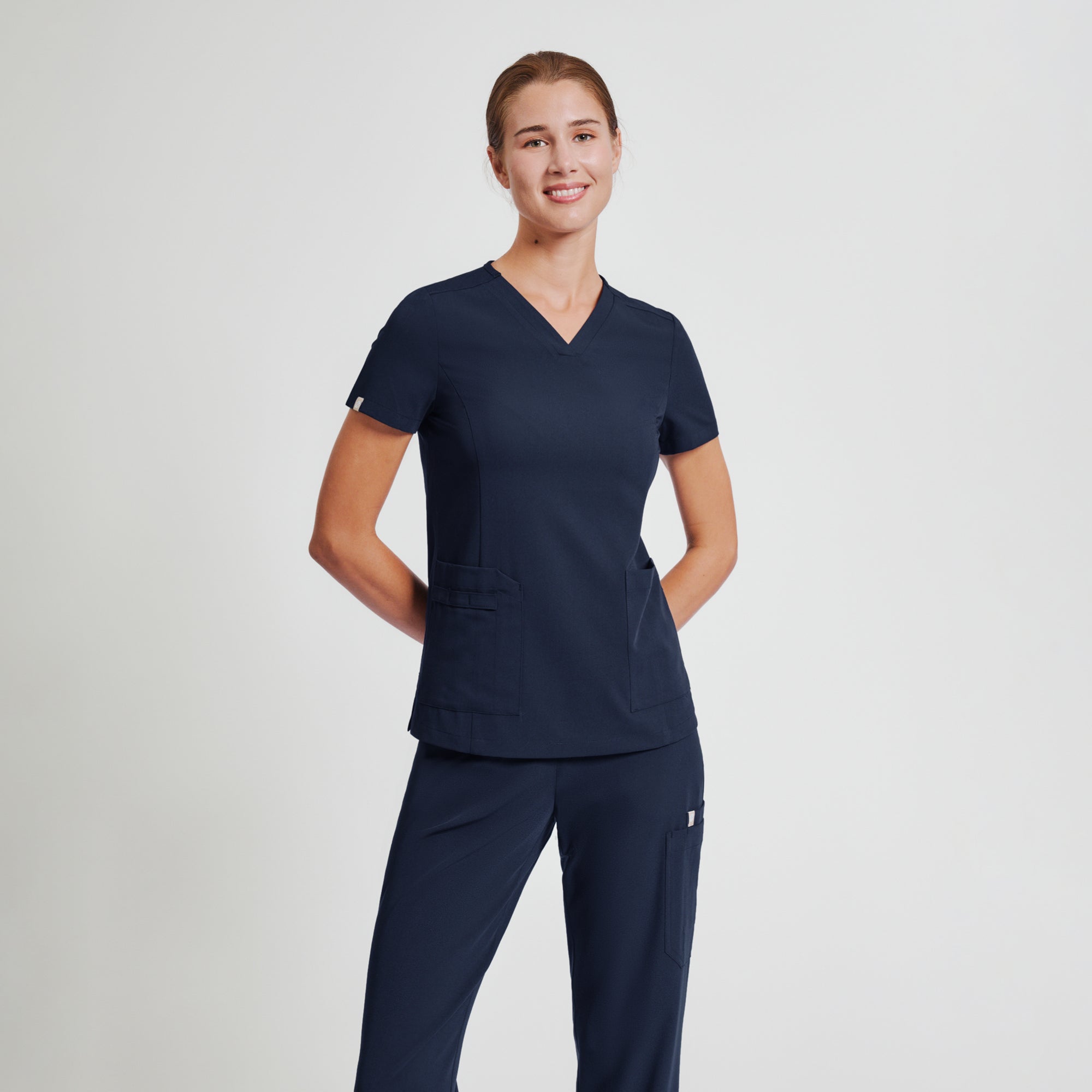 Zenir | Women's Signature Straight Scrub Pants - Navy