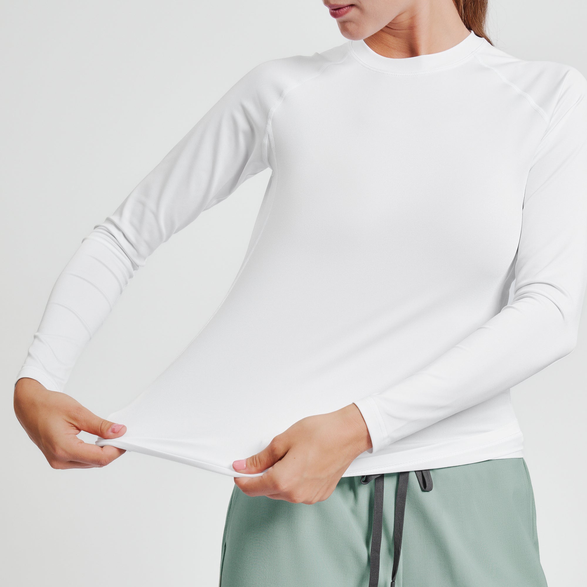 Zenir | Women's Essential Underscrub Top - White