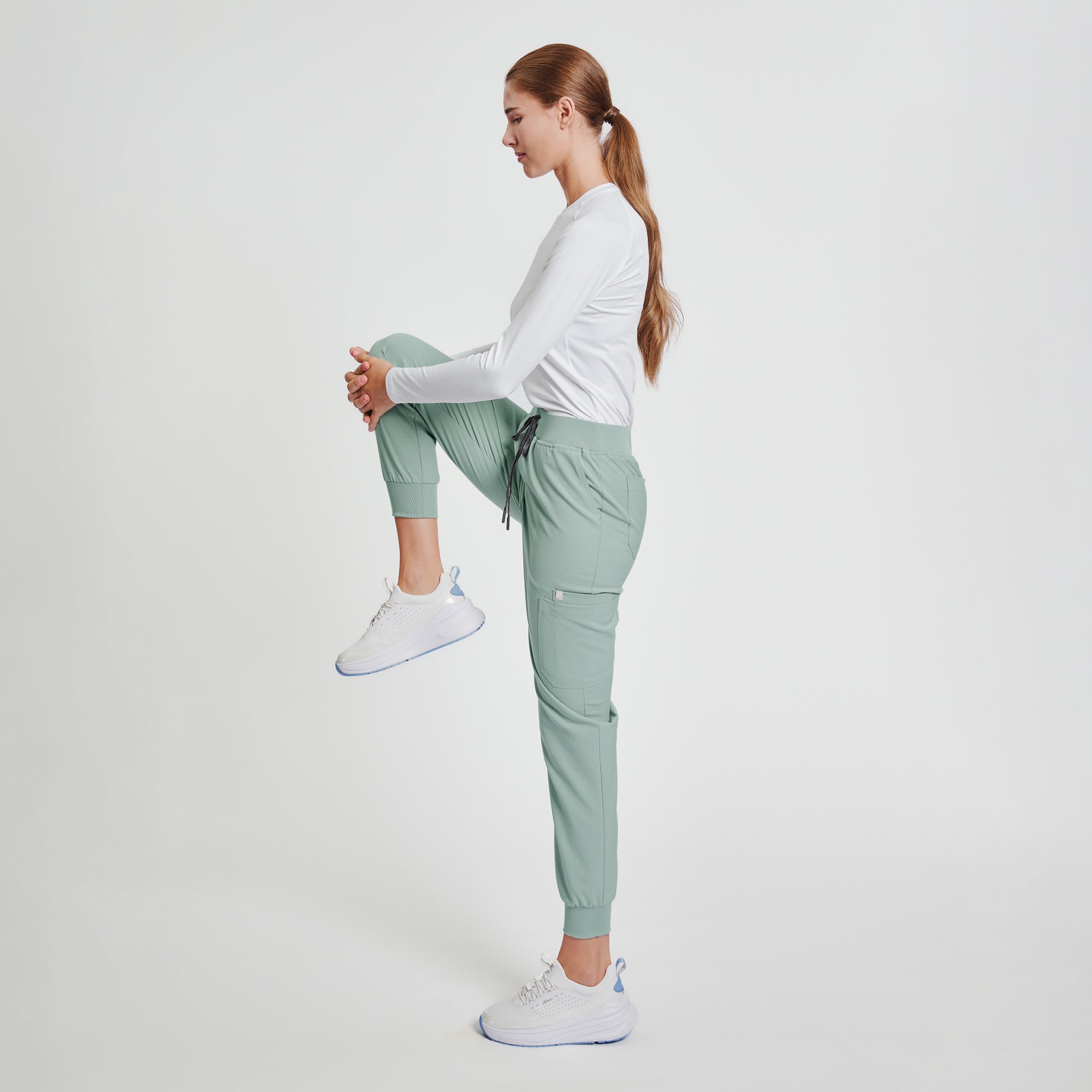 Zenir | Women's Essential Underscrub Top - White