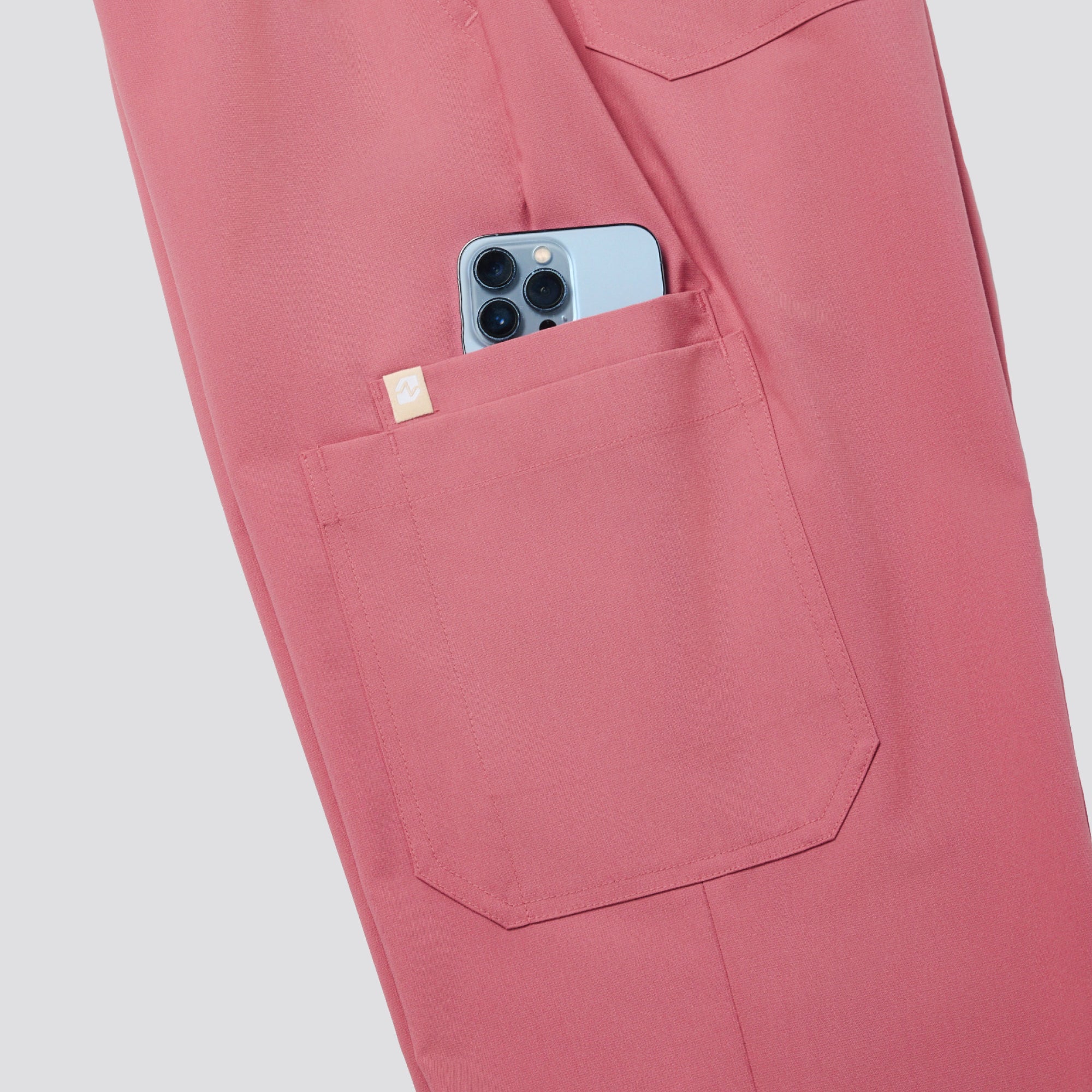 Zenir | Women's Signature Straight Scrub Pants - Coral Pink