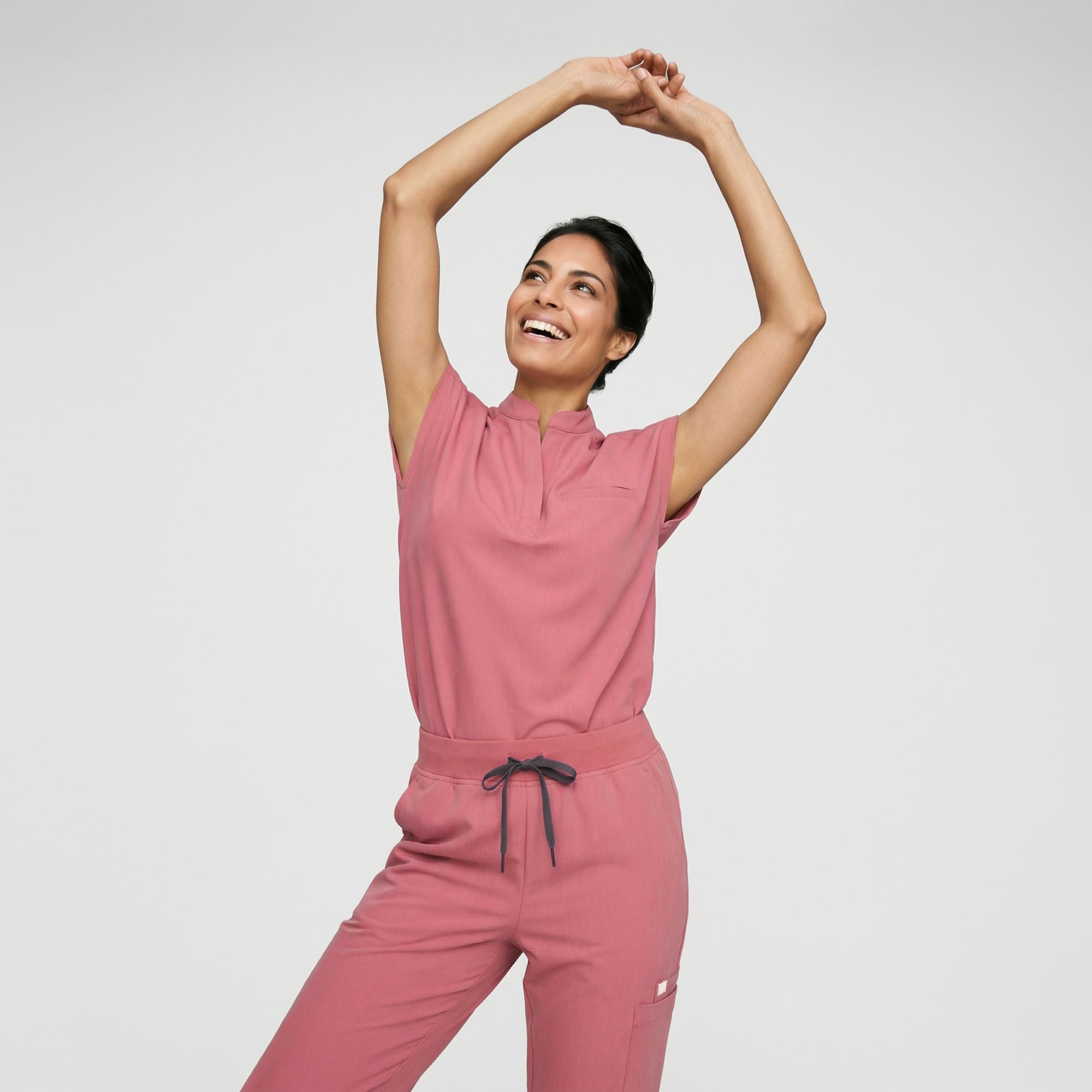 Zenir | Women's Signature Straight Scrub Pants - Coral Pink