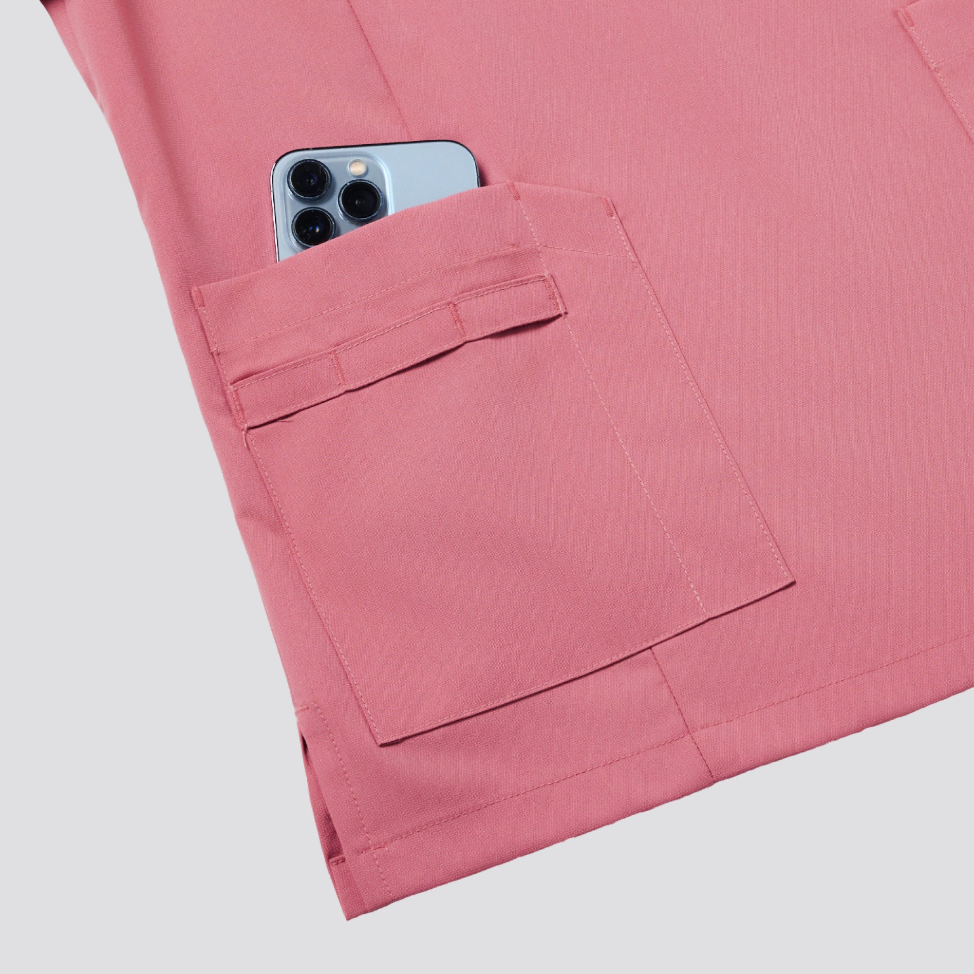 Zenir | Women's VersaPocket Scrub Top - Coral Pink
