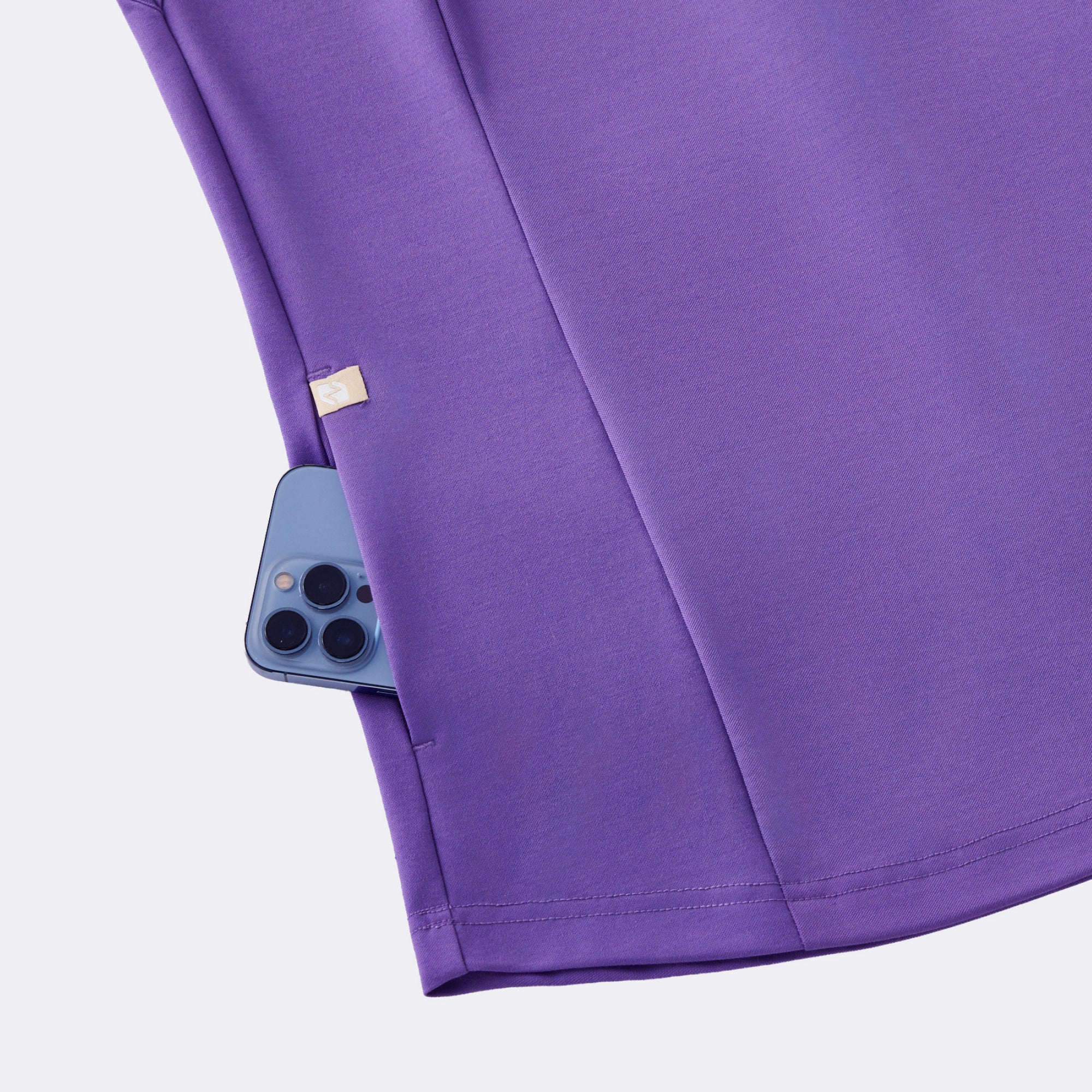 Zenir | Women's Soft Stretch Crewneck Scrub Top - Eggplant