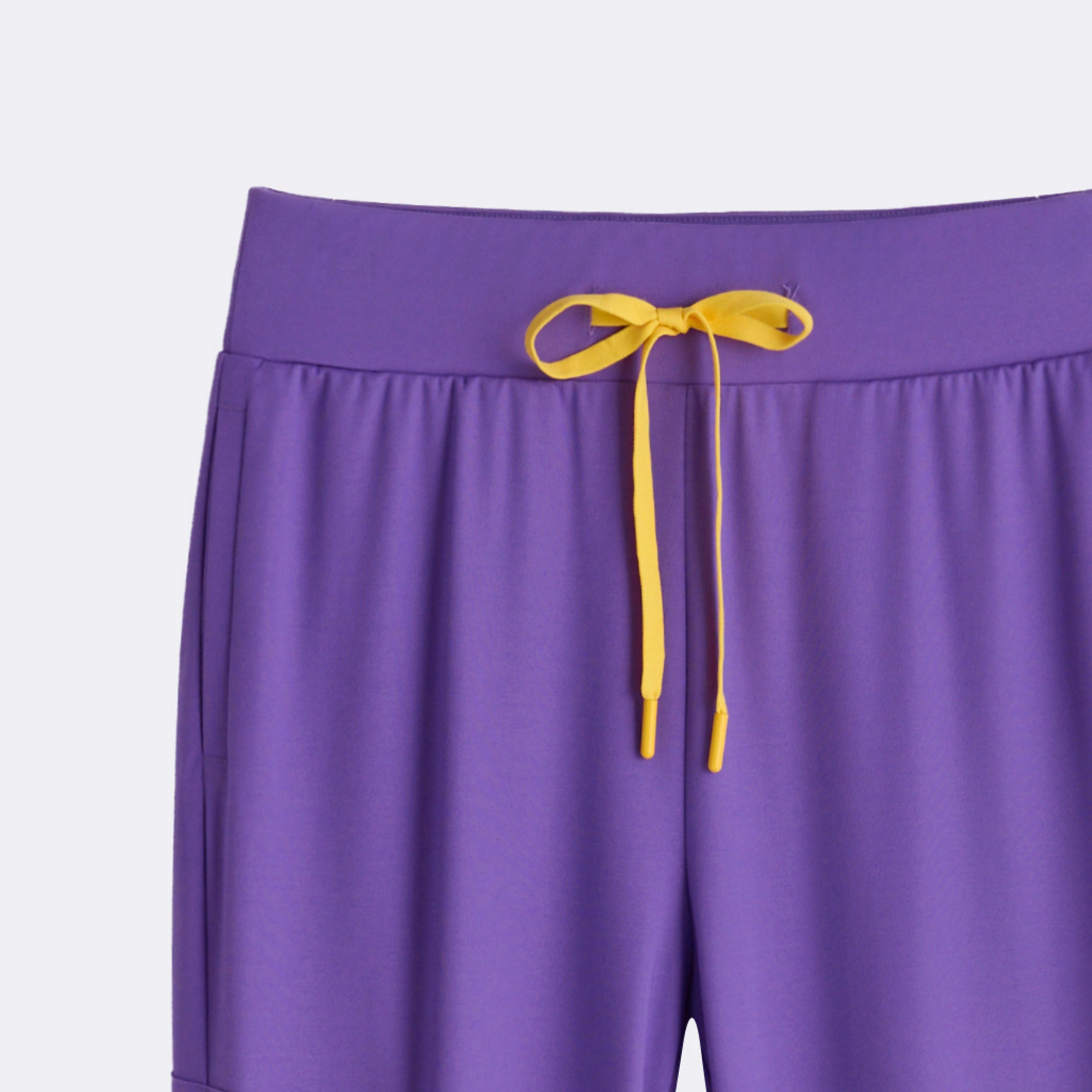 Zenir | Women's Soft Stretch High Waisted Jogger Scrub Pants - Eggplant
