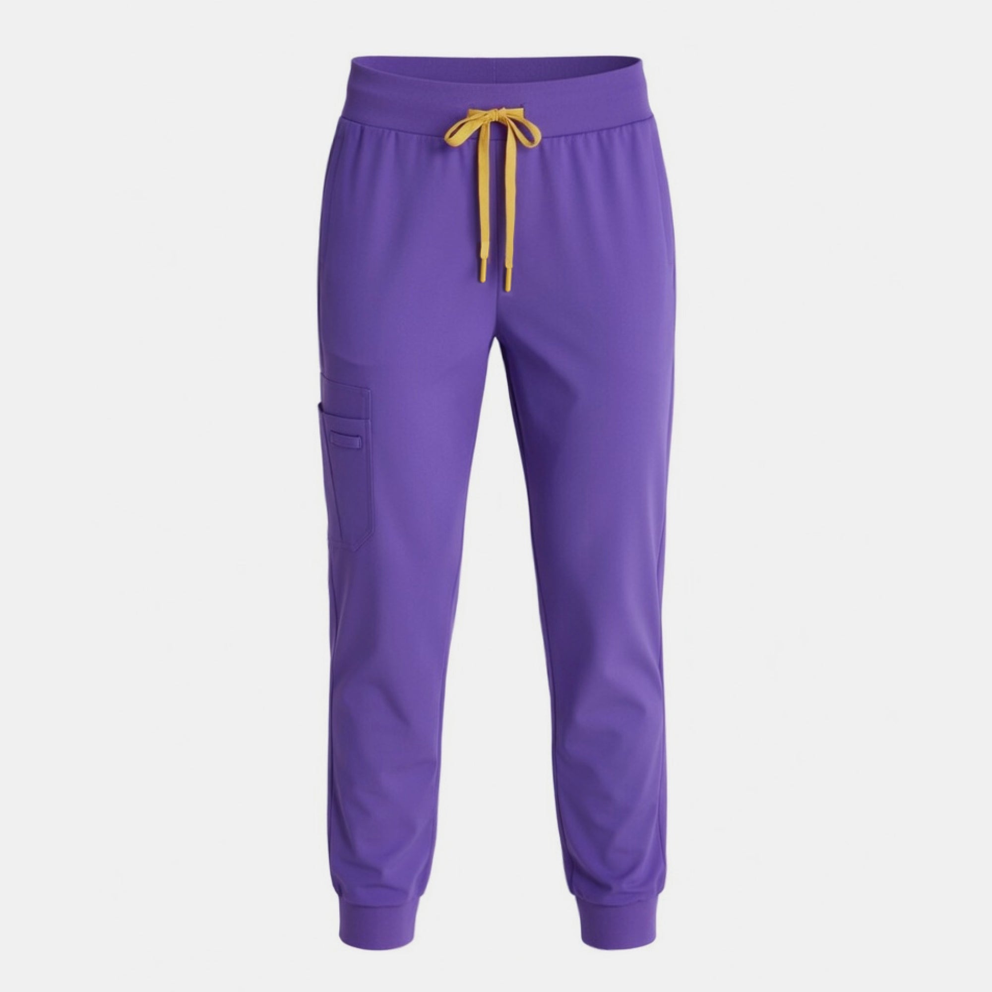 Zenir | Women's Soft Stretch High Waisted Jogger Scrub Pants - Eggplant