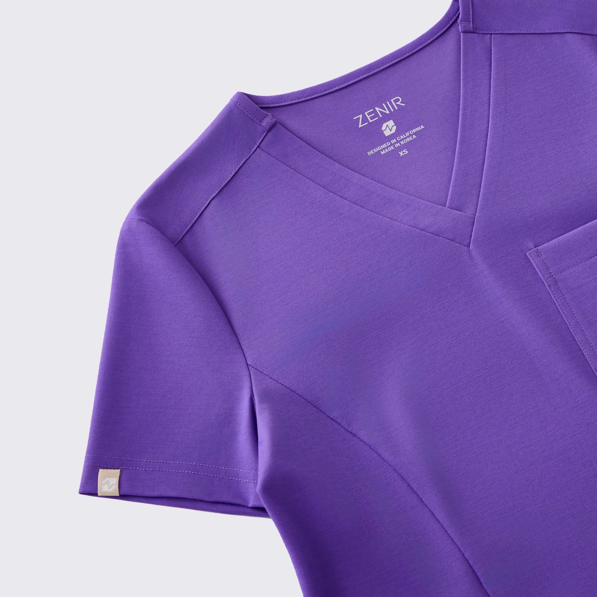 Zenir | Women's Soft Stretch Scrub Top - Eggplant