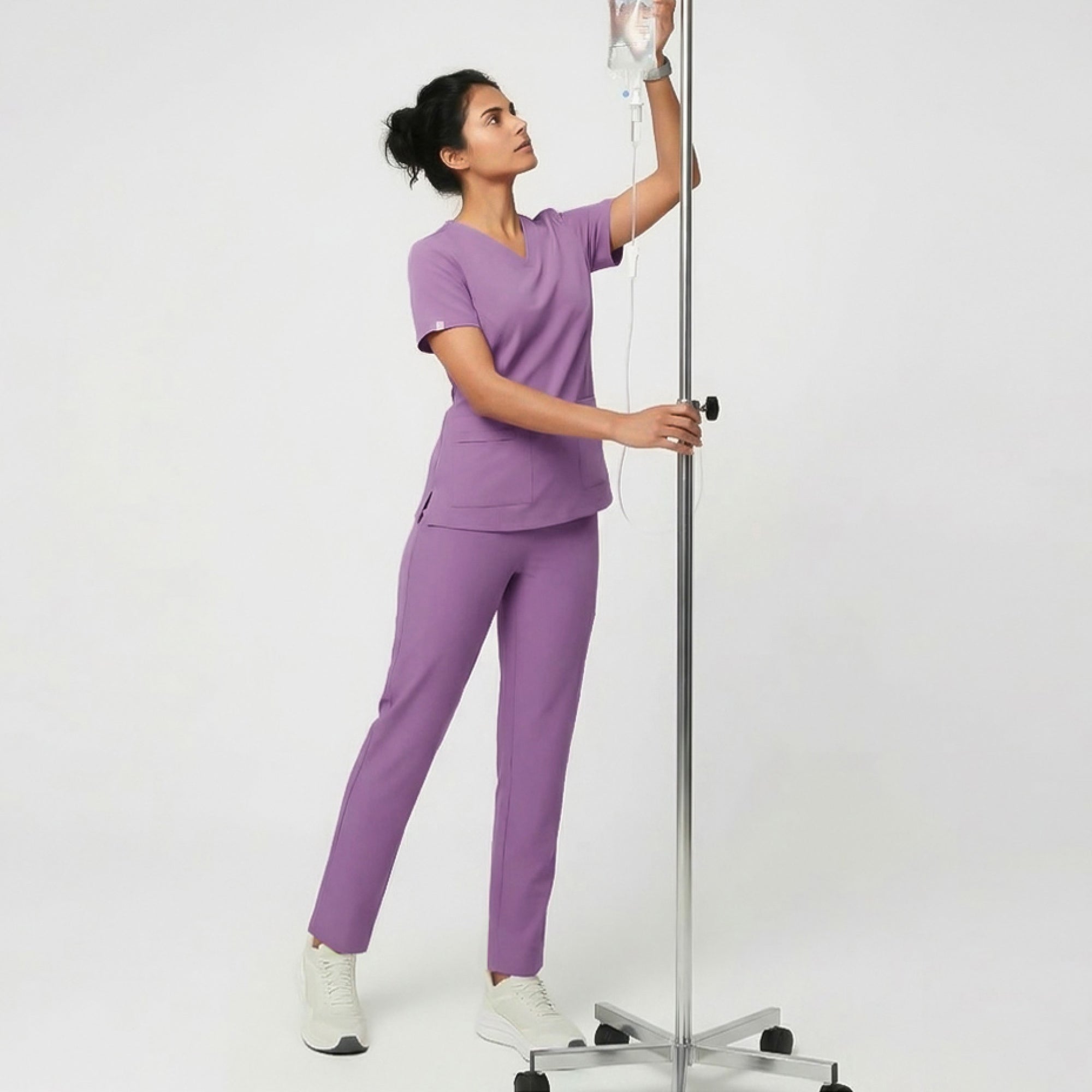 Zenir | Women's Signature Straight Scrub Pants - Mauve Pink