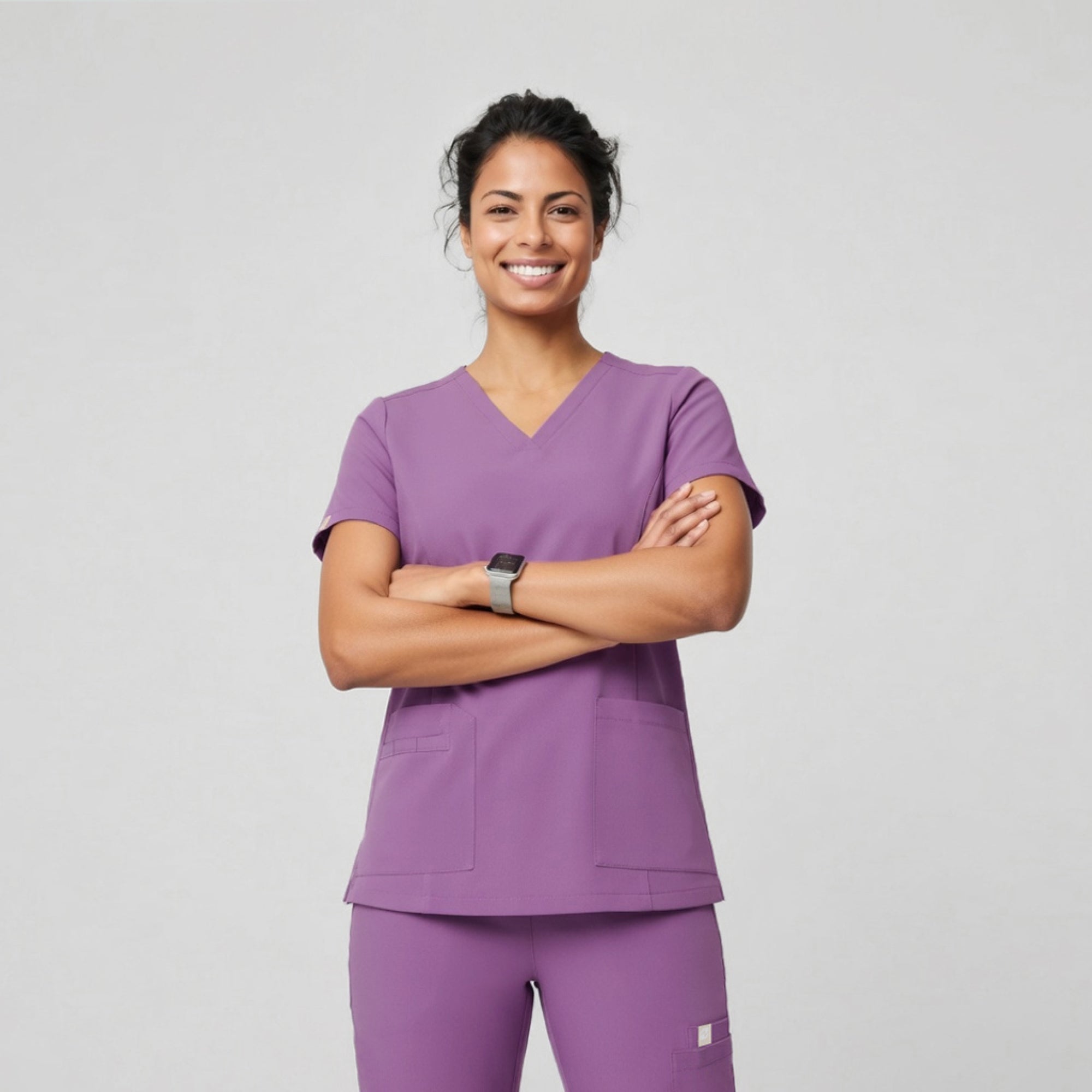 Zenir | Women's Signature Straight Scrub Pants - Mauve Pink