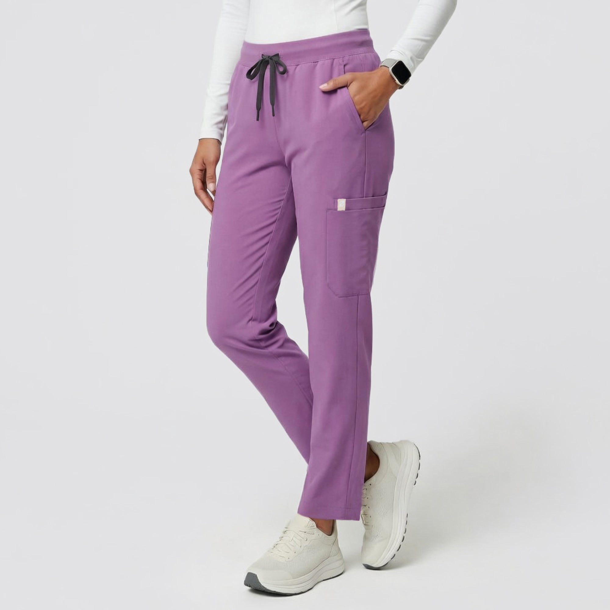Zenir | Women's Signature Straight Scrub Pants - Mauve Pink