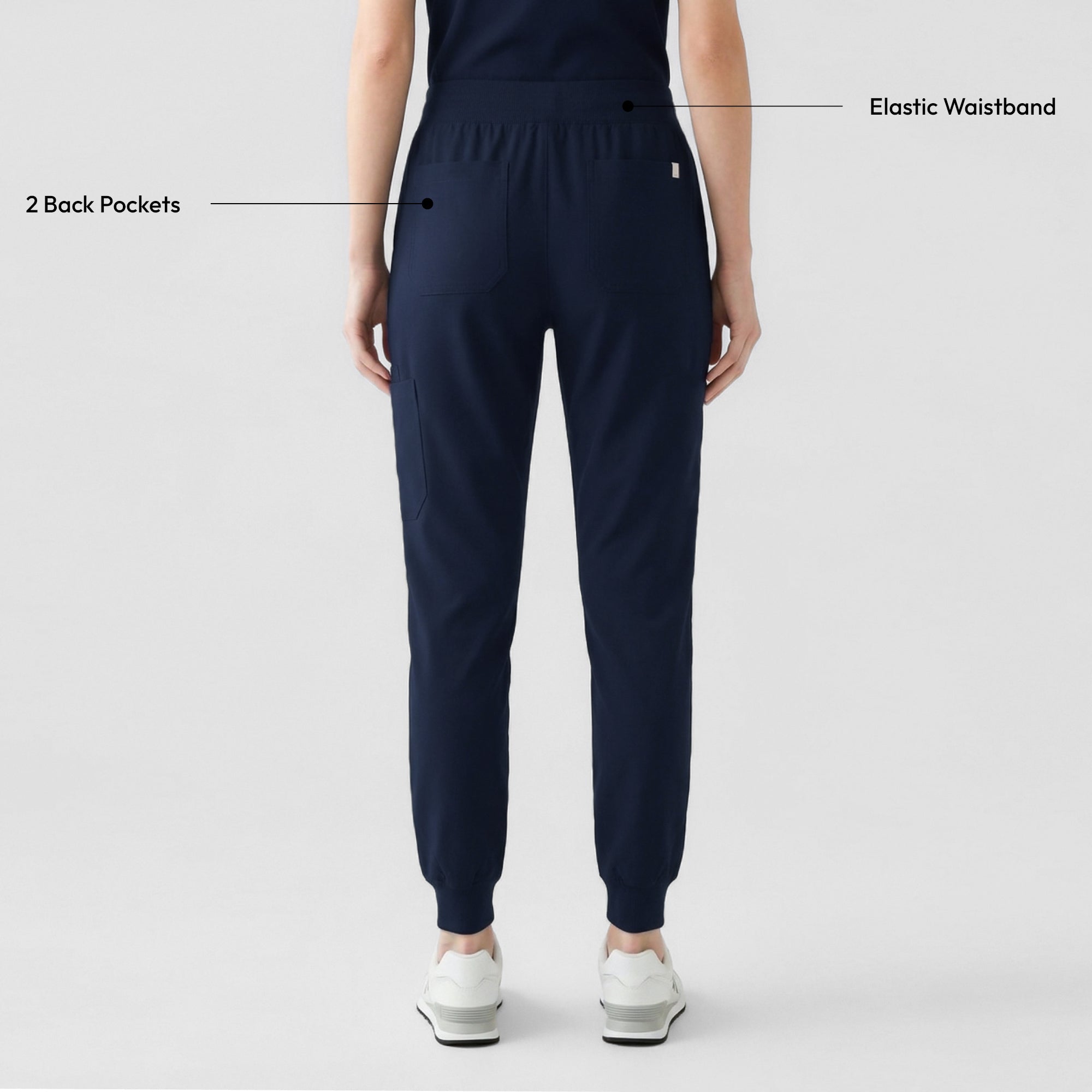 Zenir | Women's Easy-Fit Jogger Scrub Pants - Navy