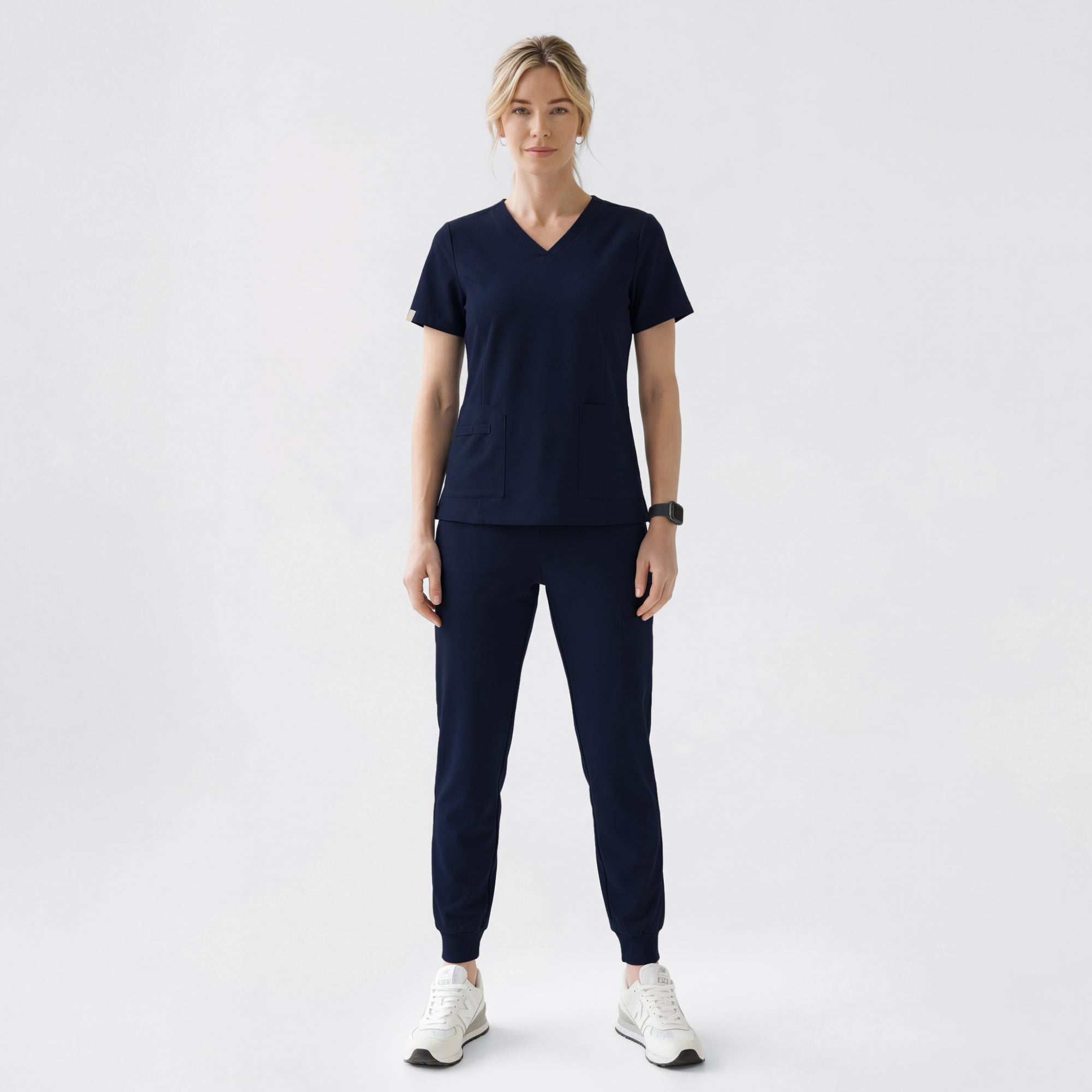 Zenir | Women's Easy-Fit Jogger Scrub Pants - Navy