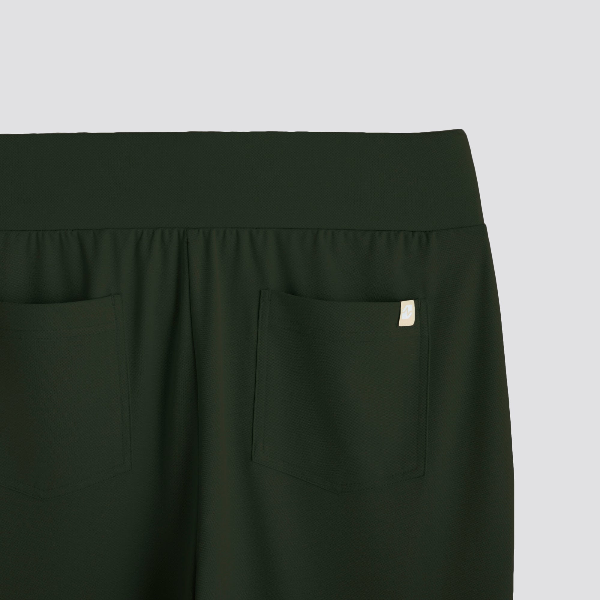 Zenir | Women's Soft Stretch High Waisted Flare Scrub Pants - Olive Green