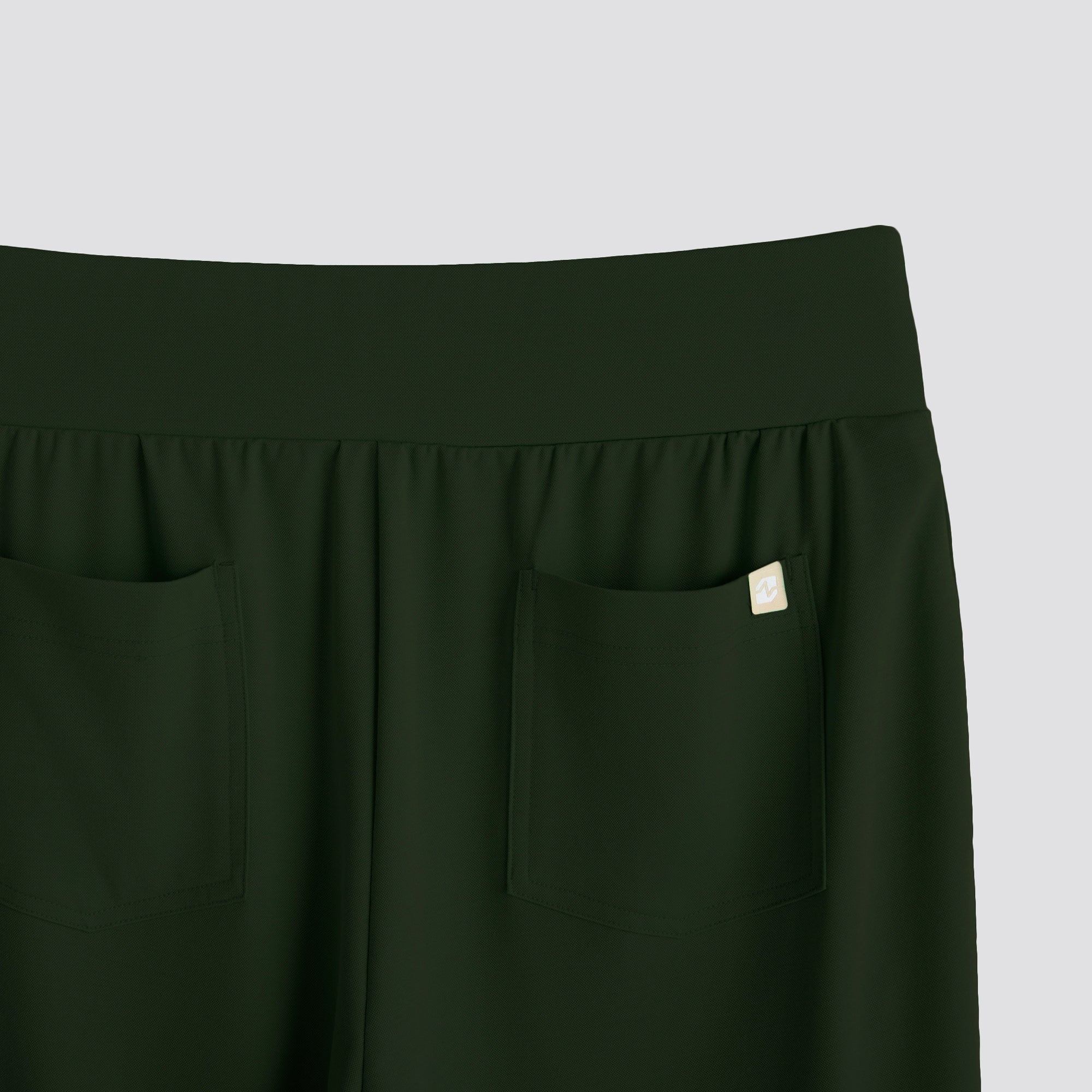 Zenir | Women's Soft Stretch High Waisted Jogger Scrub Pants - Olive Green
