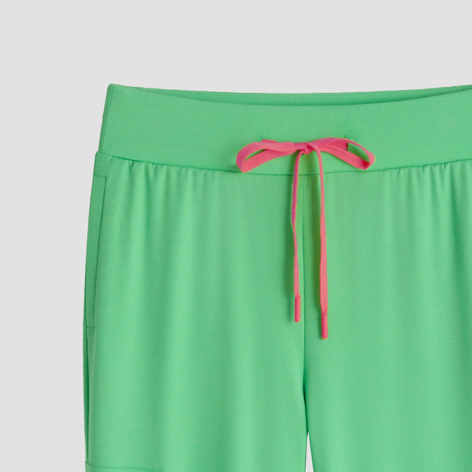 Zenir | Women's Soft Stretch High Waisted Flare Scrub Pants - Pistachio Green