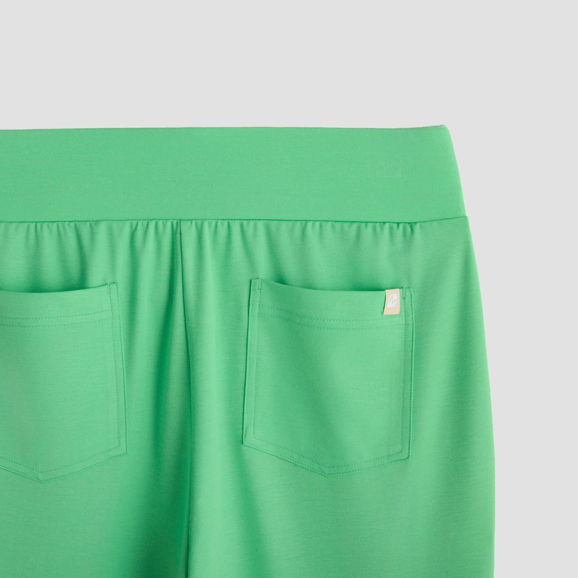 Zenir | Women's Soft Stretch High Waisted Flare Scrub Pants - Pistachio Green