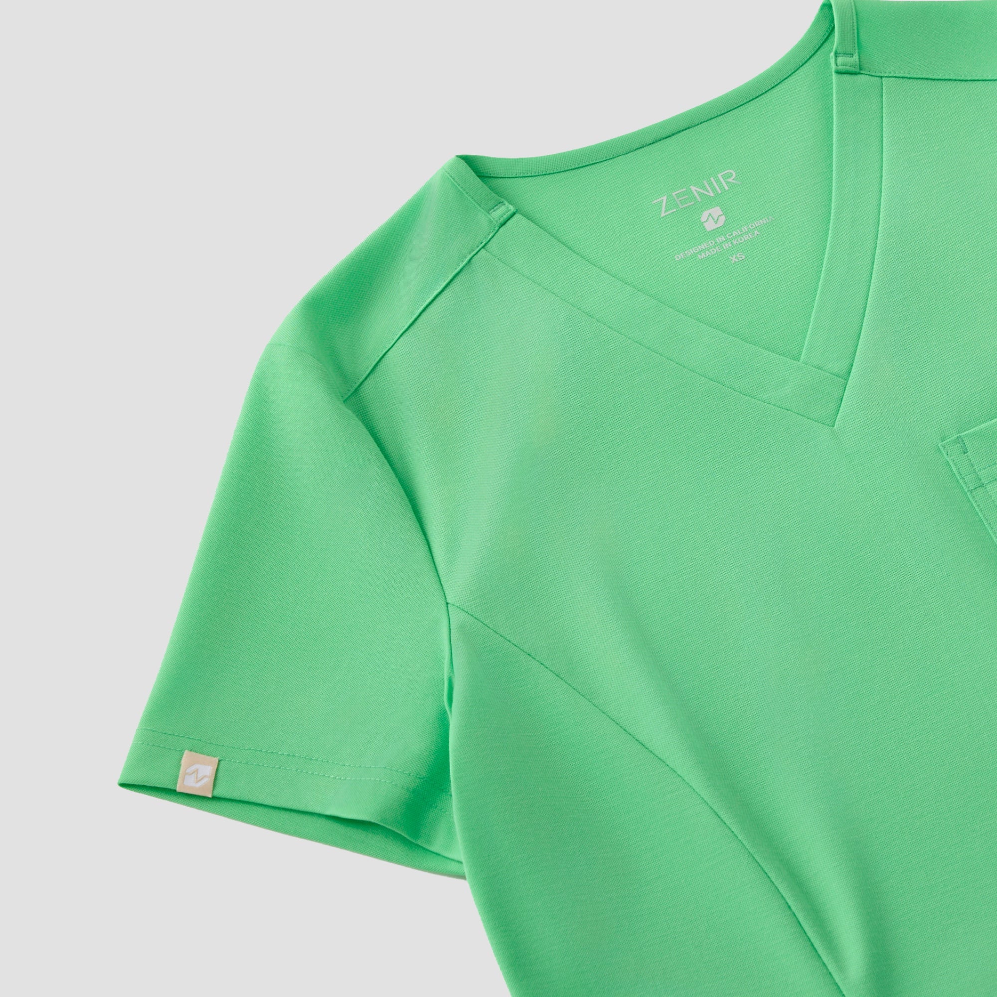 Zenir | Women's Soft Stretch Scrub Top - Pistachio Green
