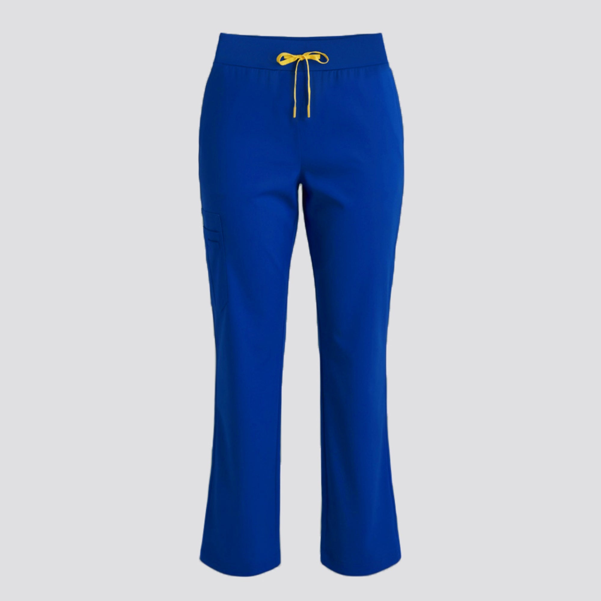 Zenir | Women's Soft Stretch High Waisted Flare Scrub Pants - Royal Blue