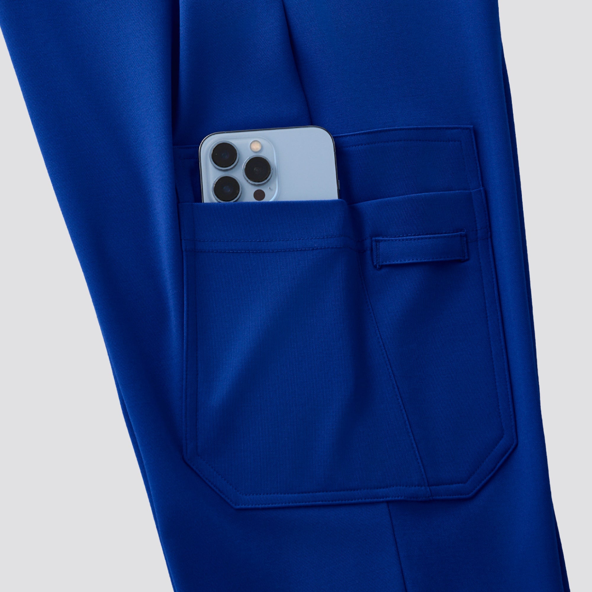 Zenir | Women's Soft Stretch High Waisted Jogger Scrub Pants - Royal Blue