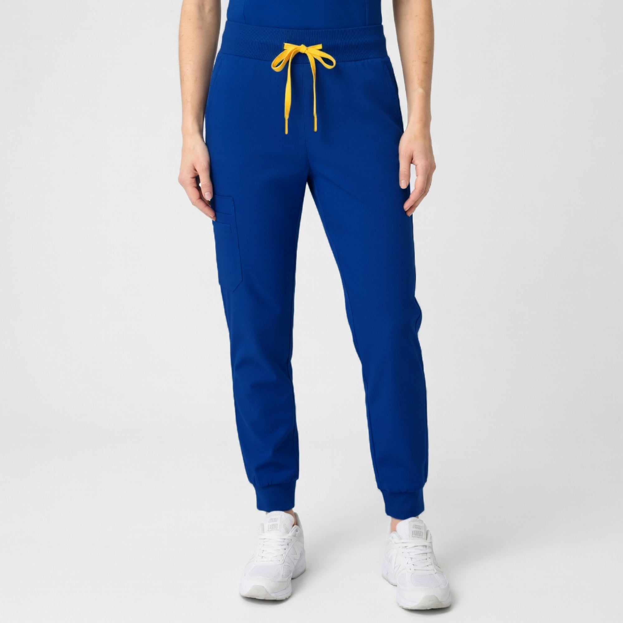 Zenir | Women's Soft Stretch High Waisted Jogger Scrub Pants - Royal Blue