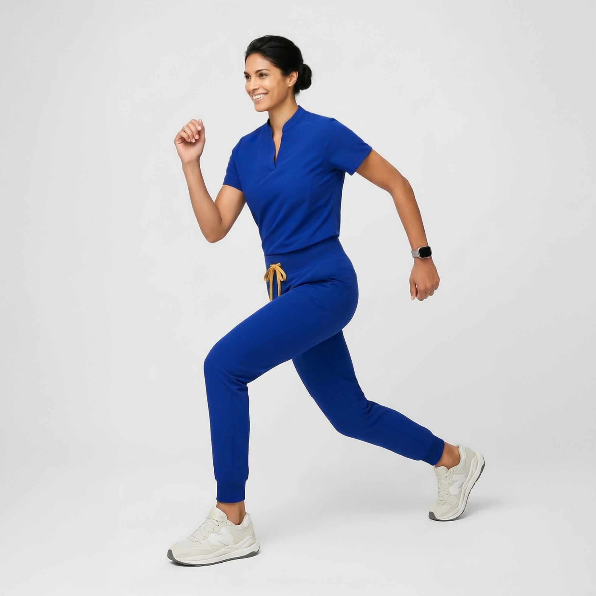 Zenir | Women's Soft Stretch High Waisted Jogger Scrub Pants - Royal Blue