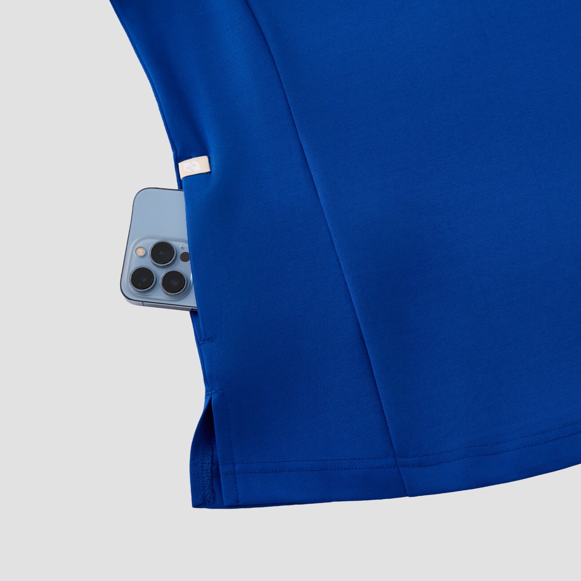 Zenir | Women's Soft Stretch Notched Scrub Top - Royal Blue